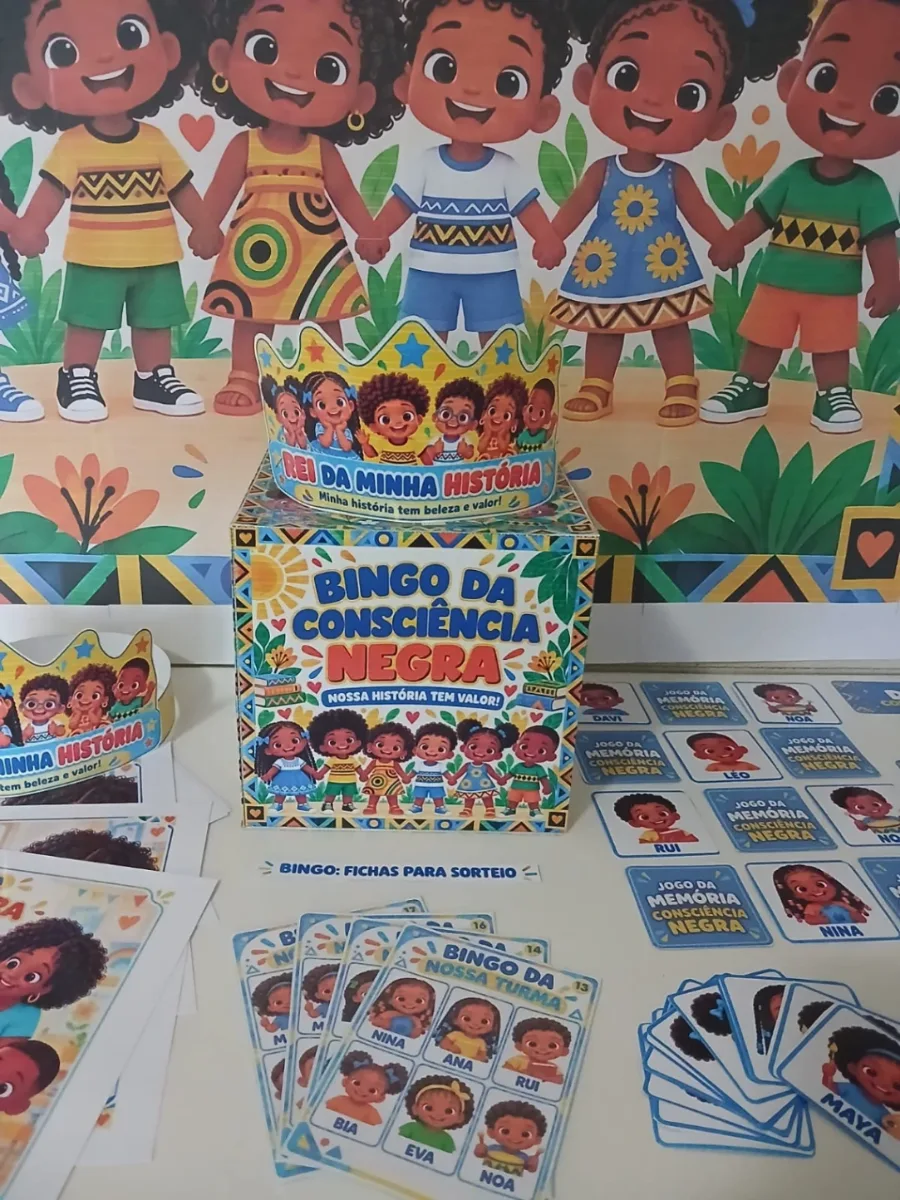 Imagem da galeria 2 de Kit Bingo Consciência Negra com Caixa – Educação Infantil e Fundamental I