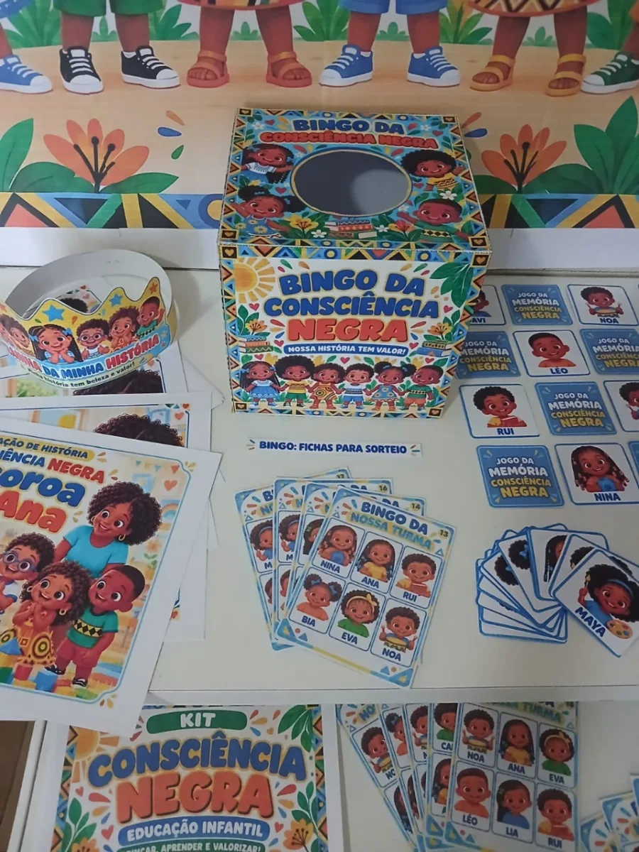 Imagem da galeria 1 de Kit Bingo Consciência Negra com Caixa – Educação Infantil e Fundamental I