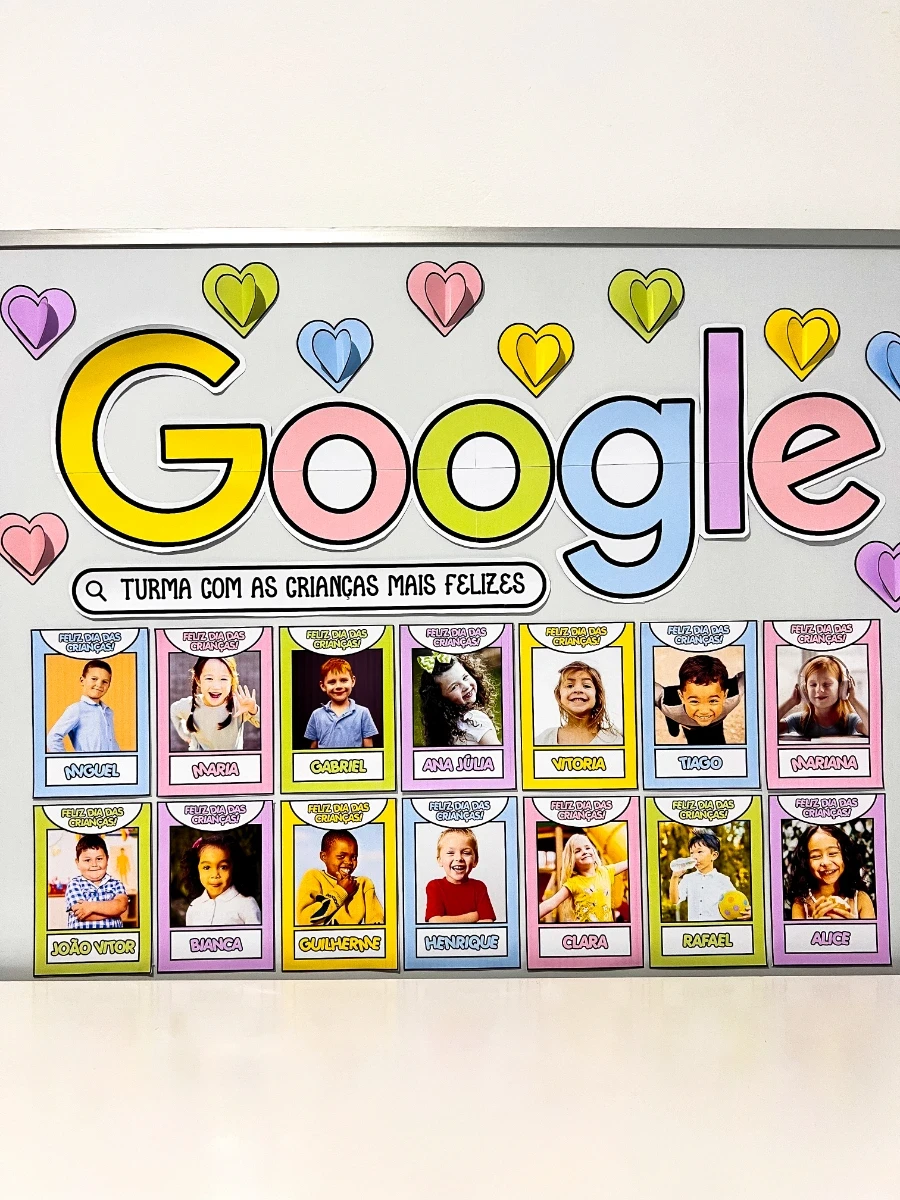Painel Google Dia das Crianças – Decoração para Sala de Aula