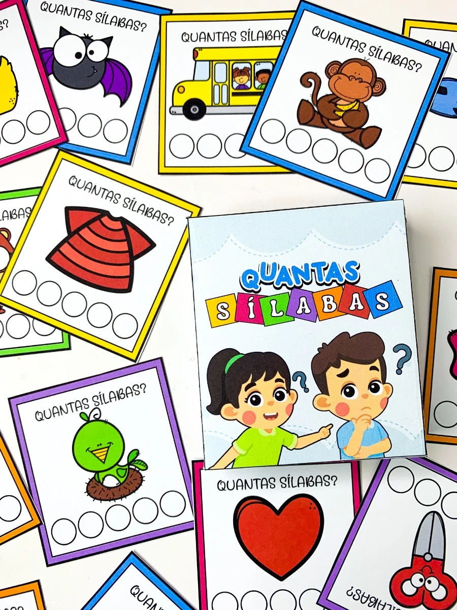 Quantas Sílabas? – 48 Fichas para Consciência Fonológica e Alfabetização