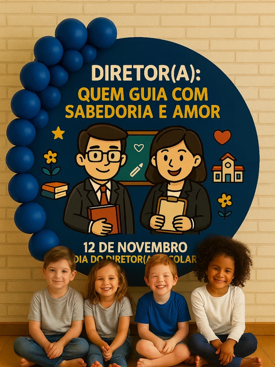 Dia do Diretor – Painel Decorativo com Cartão para Lembrancinha