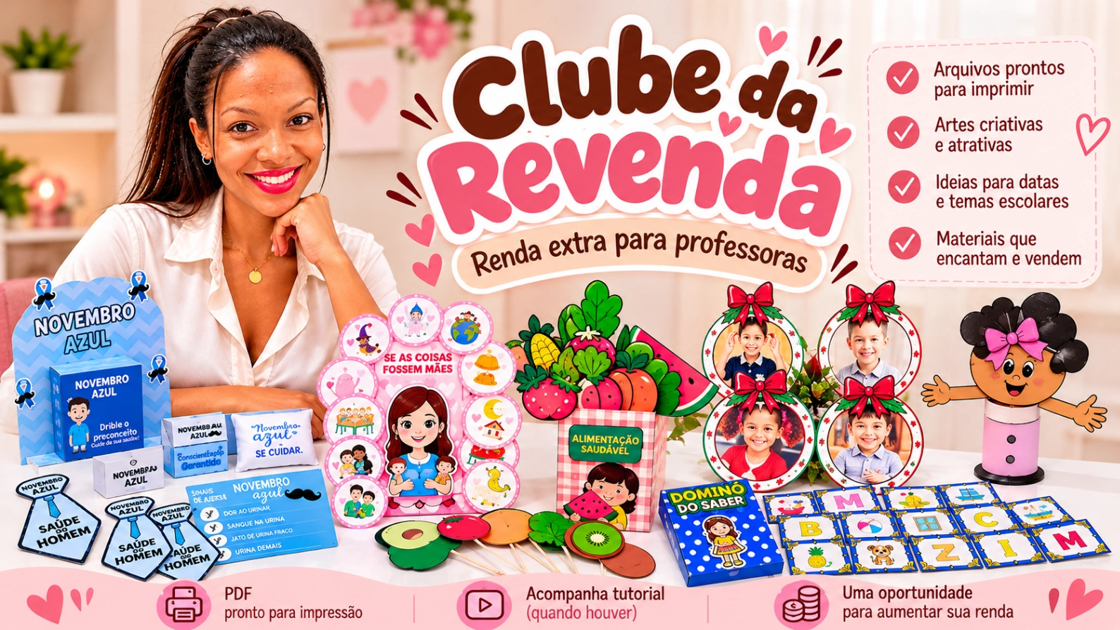 Capa do Clube da Revenda — Renda extra para professoras