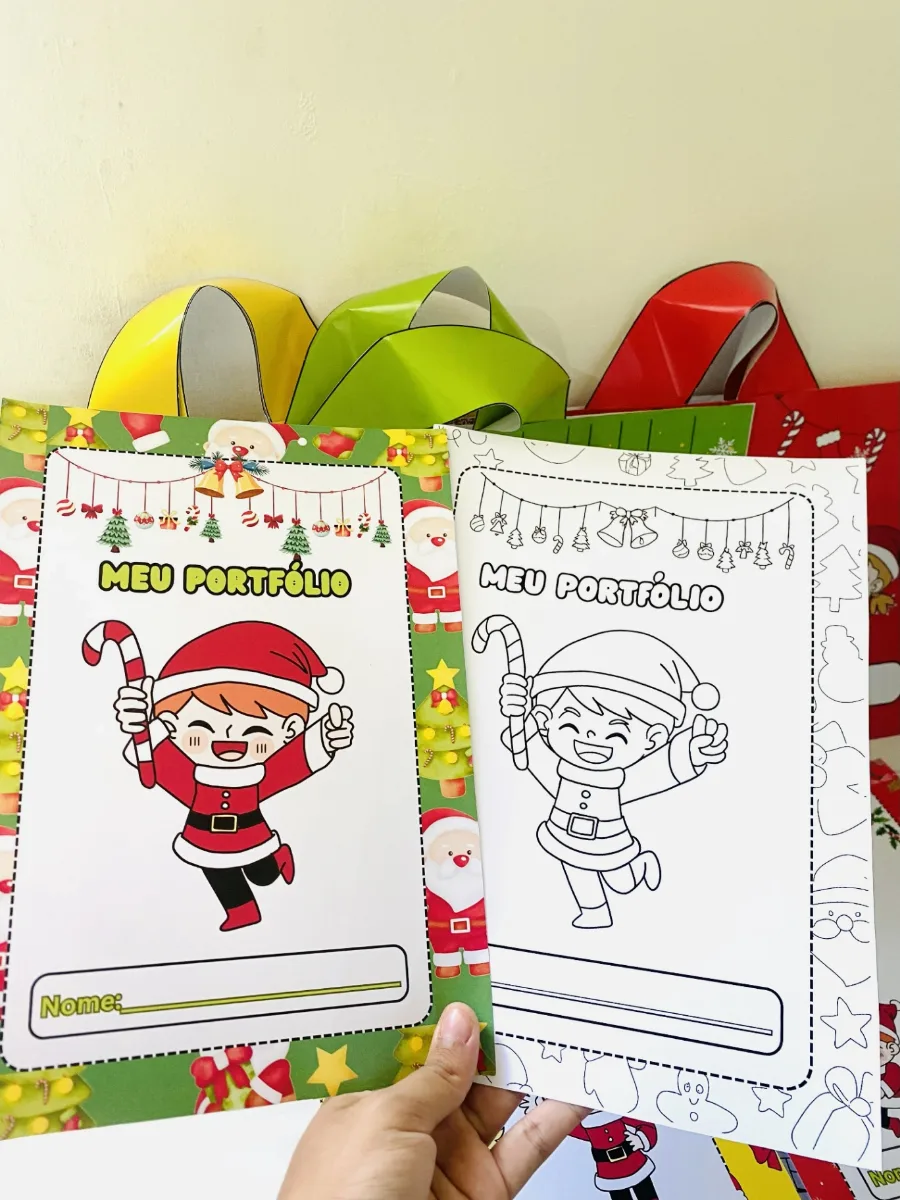 Imagem da galeria 2 de Kit de Sacolinhas para Escola com Capas Coloridas para Imprimir