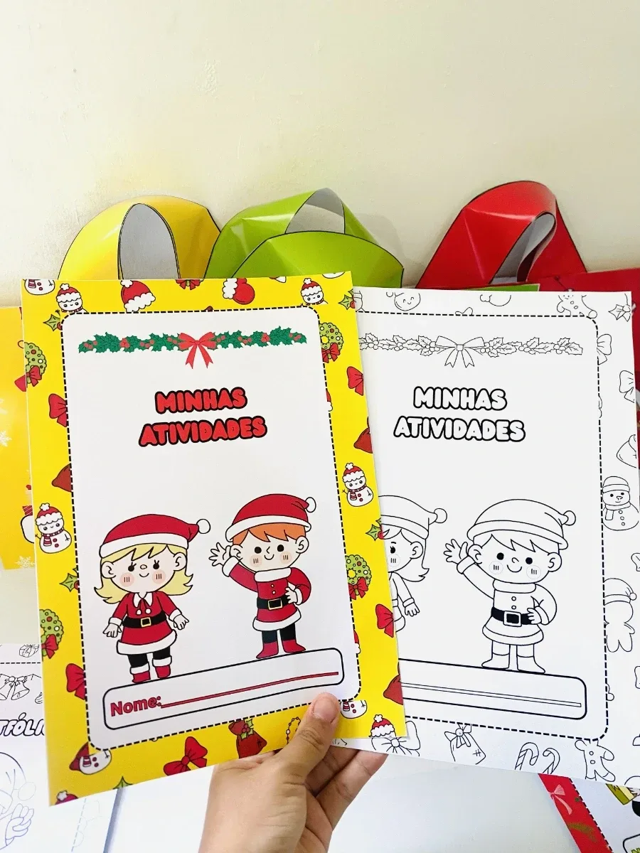 Capa de Kit de Sacolinhas para Escola com Capas Coloridas para Imprimir
