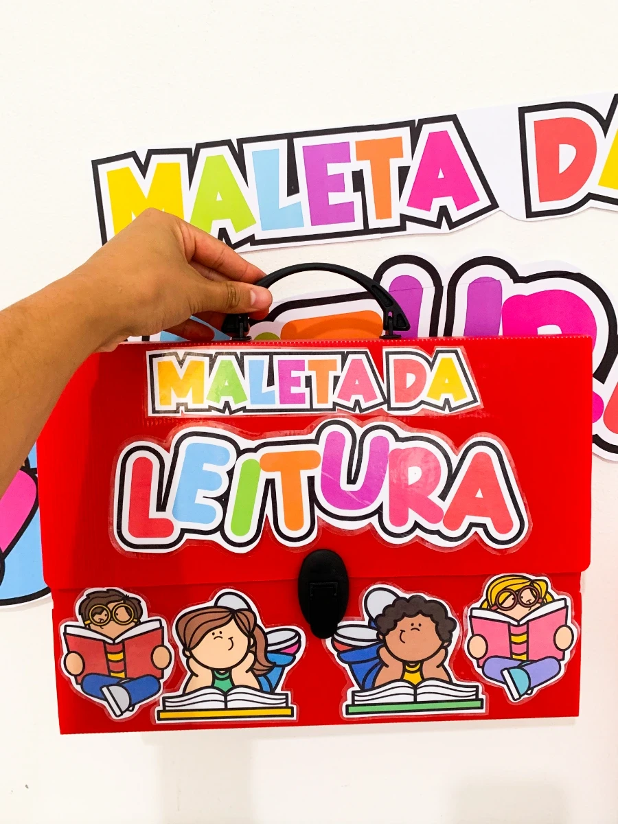 Projeto Incentivo à Leitura Infantil - Maleta Lúdica com Fichas e Arte de Painel