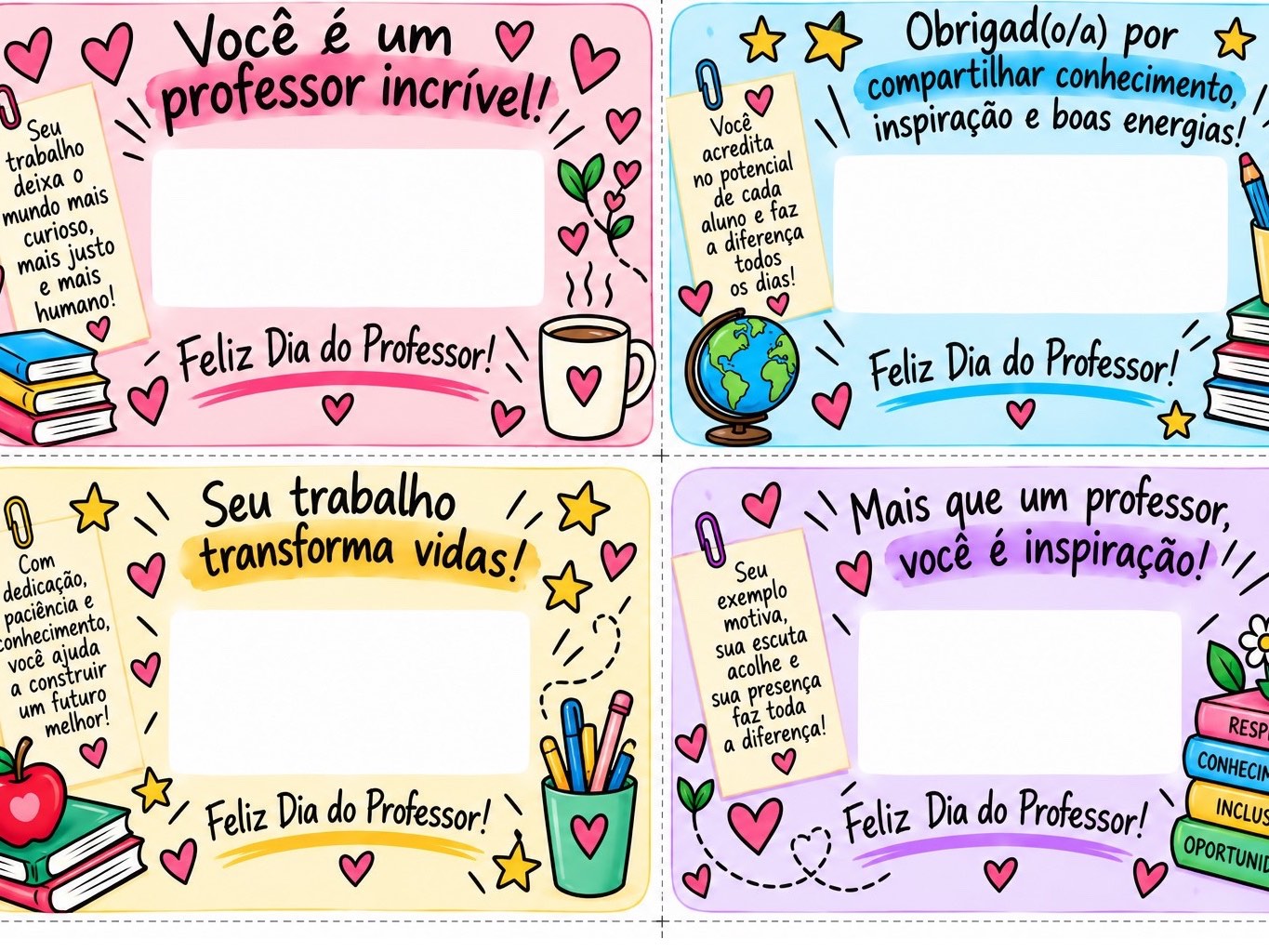 Imagem da galeria 1 de Dia dos Professores – 12 Cartões para Chocolate em PDF