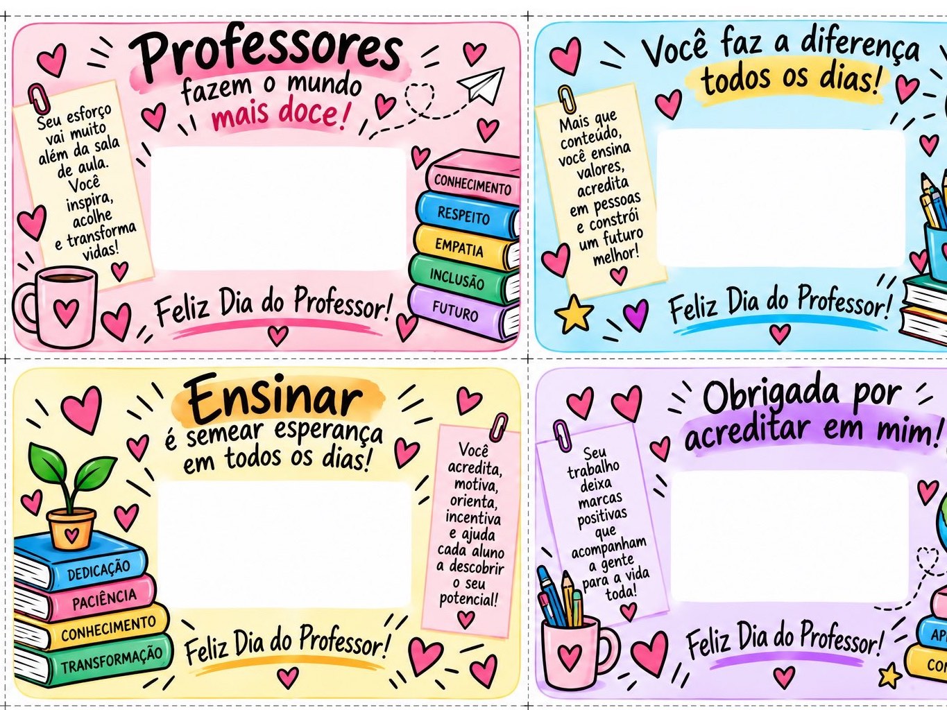 Imagem da galeria 2 de Dia dos Professores – 12 Cartões para Chocolate em PDF