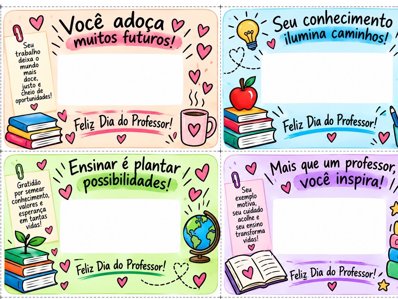 Imagem da galeria 3 de Dia dos Professores – 12 Cartões para Chocolate em PDF
