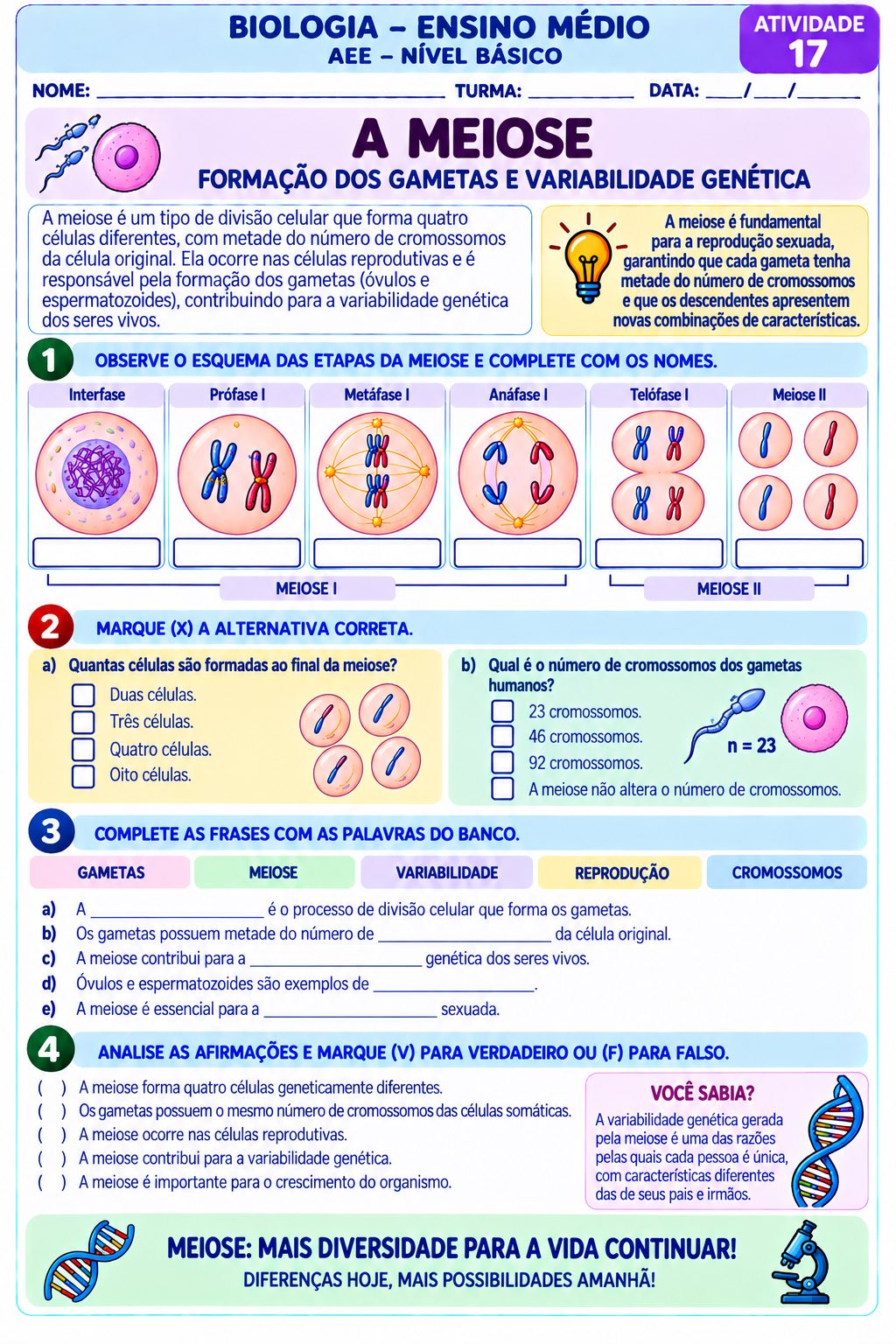 Imagem da galeria 1 de Biologia em Ação: 20 Atividades Adaptadas para o Ensino Médio – AEE