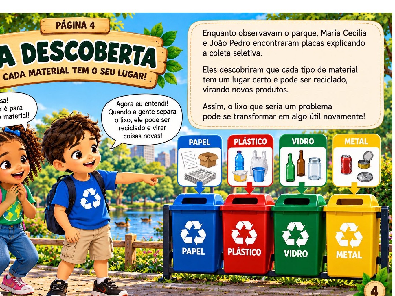 Imagem da galeria 3 de Livro Infantil Meio Ambiente e Reciclagem – A Turma da Reciclagem