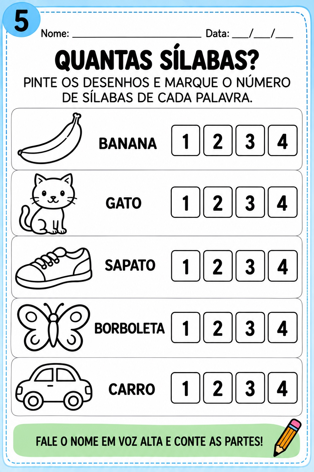 Imagem da galeria 1 de Atividades de Alfabetização – Leitura, Escrita e Sílabas