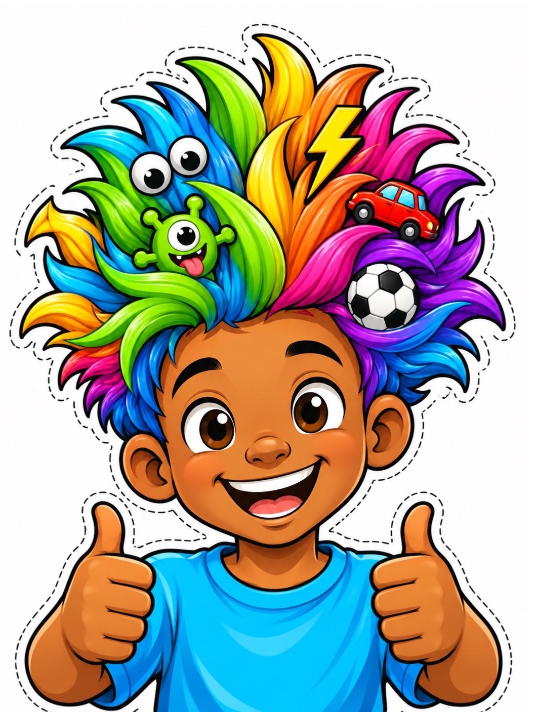 Imagem da galeria 2 de Painel Cabelo Maluco para Imprimir — Kit Pegue e Monte A4