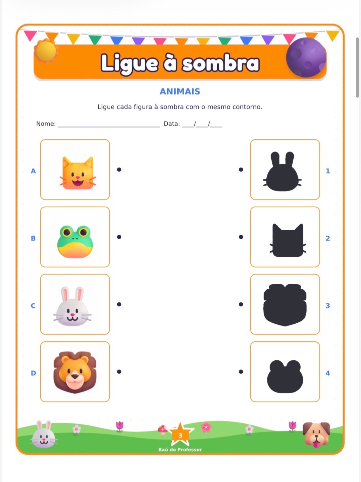 Imagem da galeria 2 de Ligue à Sombra para Imprimir — 6 Atividades e 48 Cartas PDF