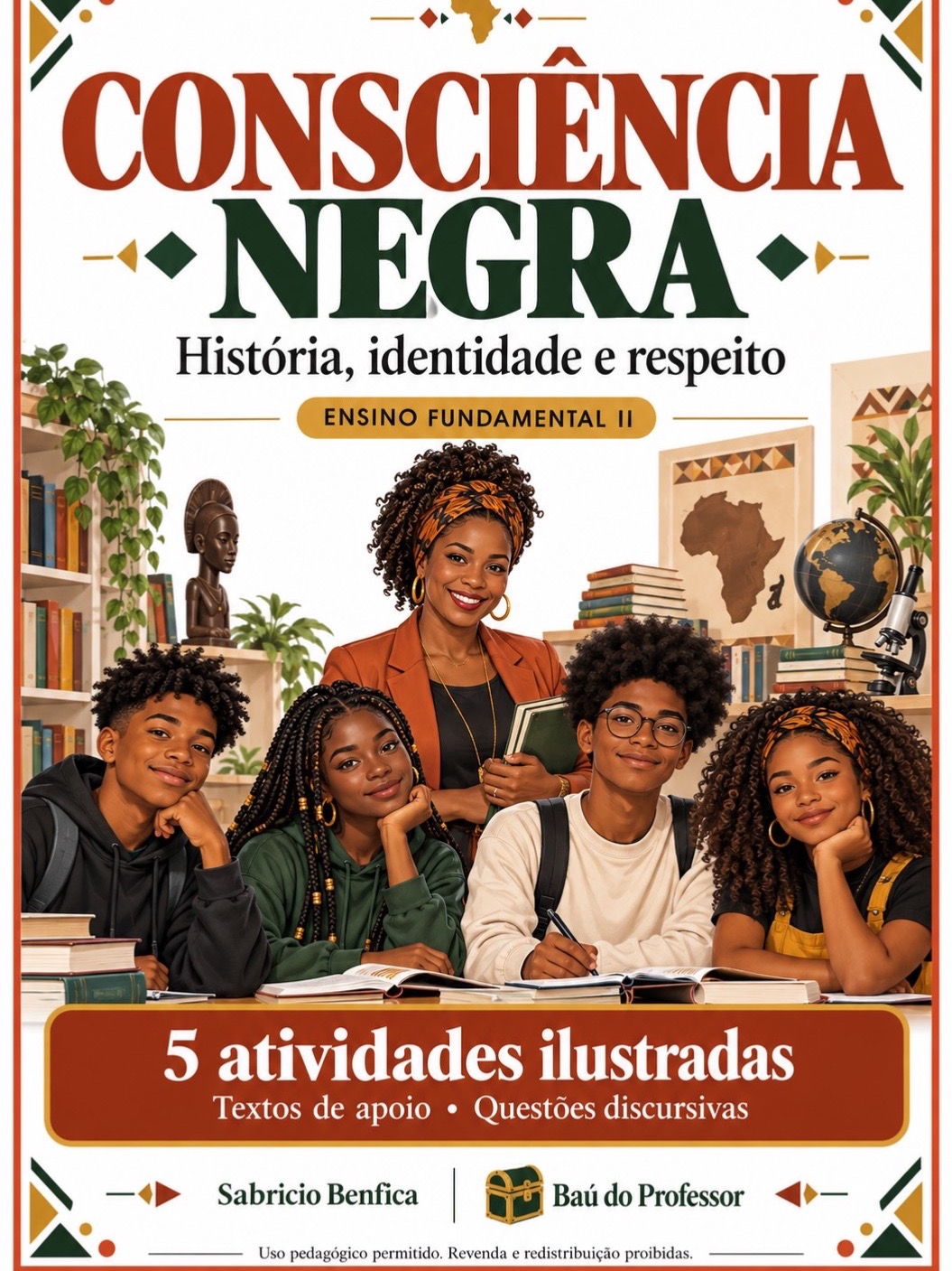 Capa de Consciência Negra: 5 Atividades para Fundamental 2 com Textos