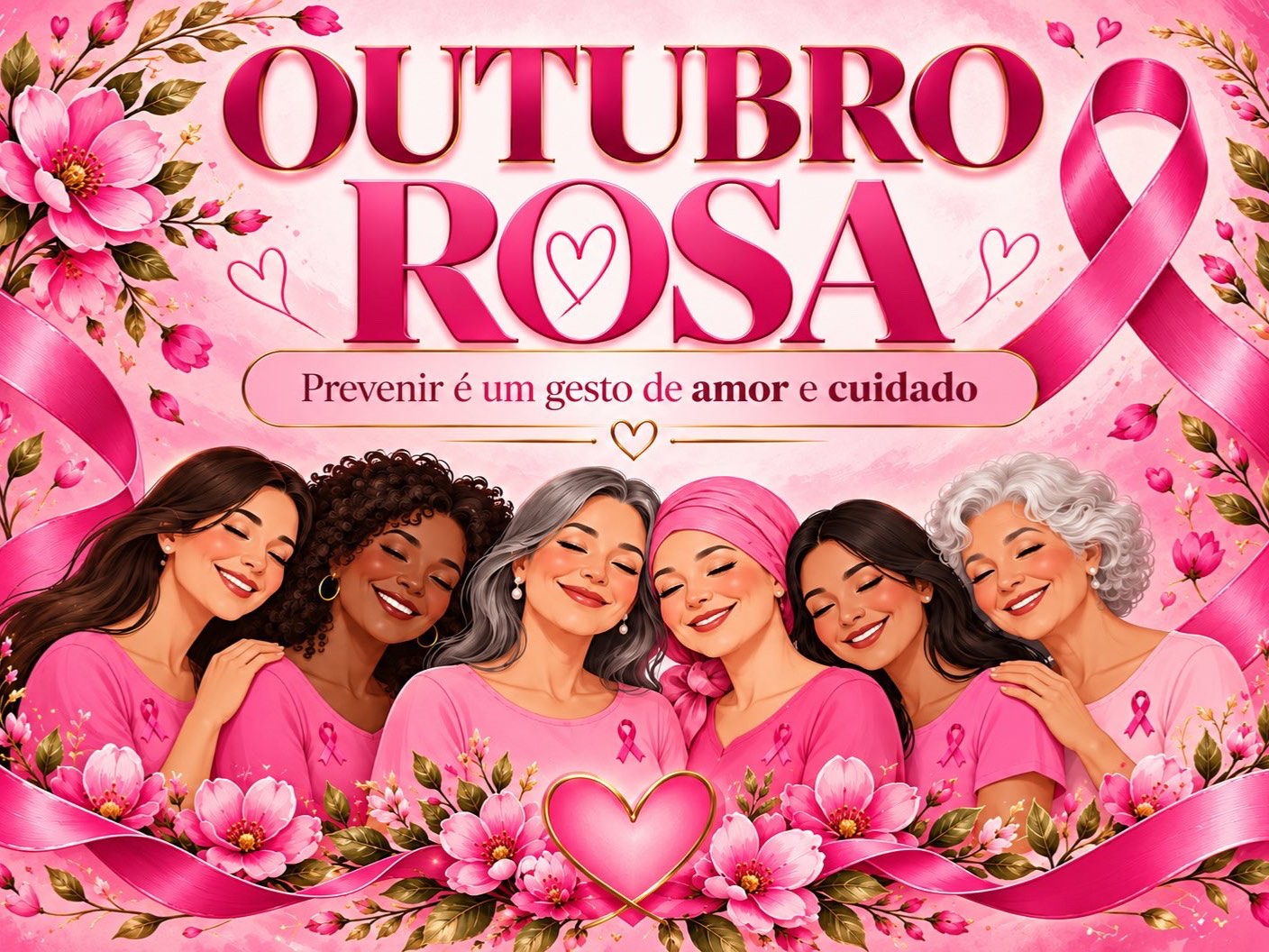 Imagem da galeria 1 de Painel Outubro Rosa para Imprimir em PDF – 25 Folhas A4
