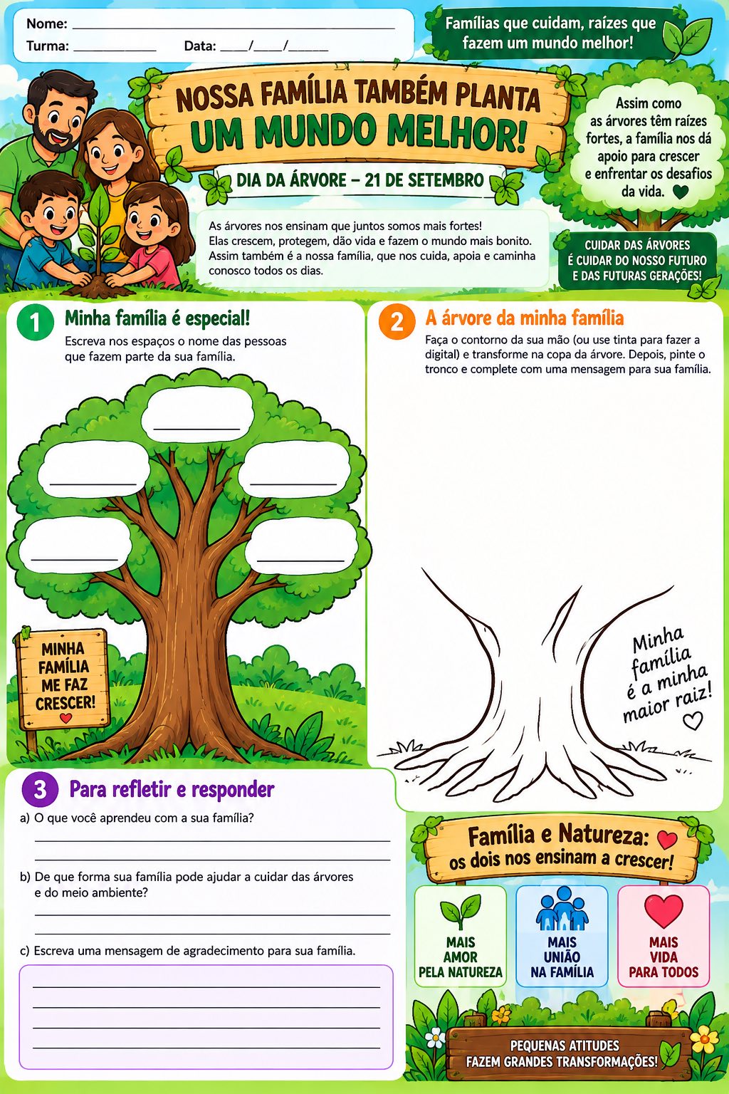 Imagem da galeria 1 de Atividade Dia da Árvore – Educação Ambiental e Árvore da Família