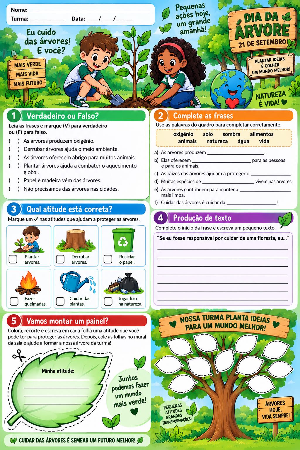 Imagem da galeria 2 de Atividade Dia da Árvore – Educação Ambiental e Árvore da Família