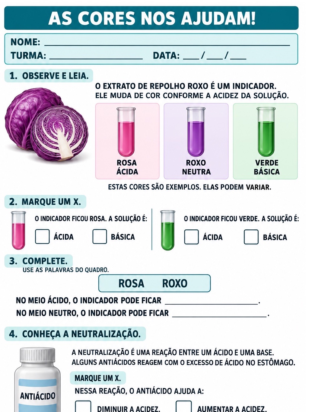 Imagem da galeria 2 de Ácidos e Bases AEE: Atividades Adaptadas de Química em PDF