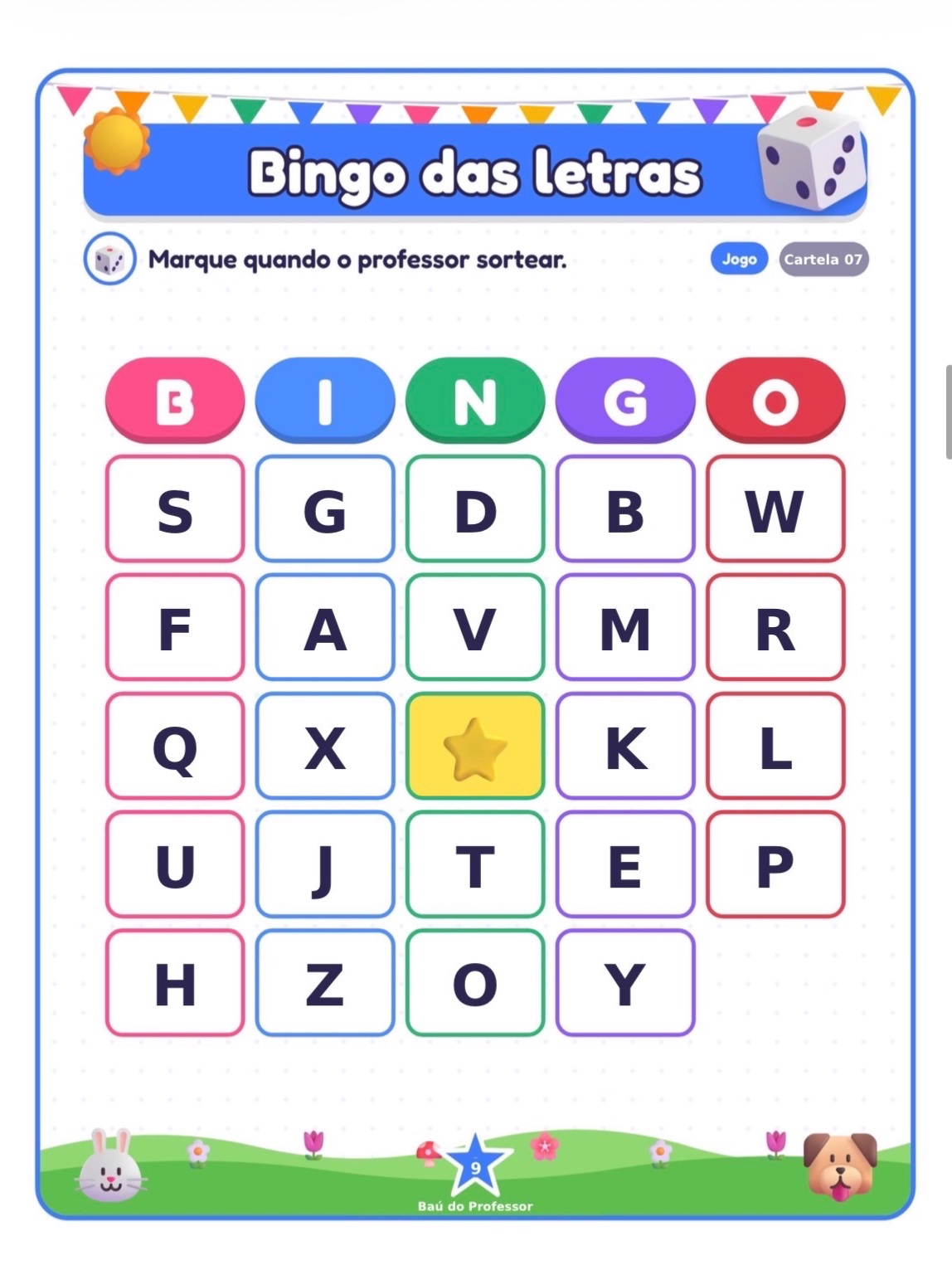 Imagem da galeria 2 de Bingo das Letras para Imprimir — 20 Cartelas em PDF