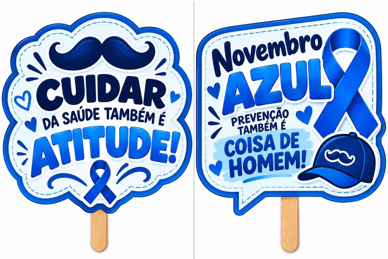 Imagem da galeria 2 de Plaquinhas para Fotos Novembro Azul – 10 Modelos para Imprimir