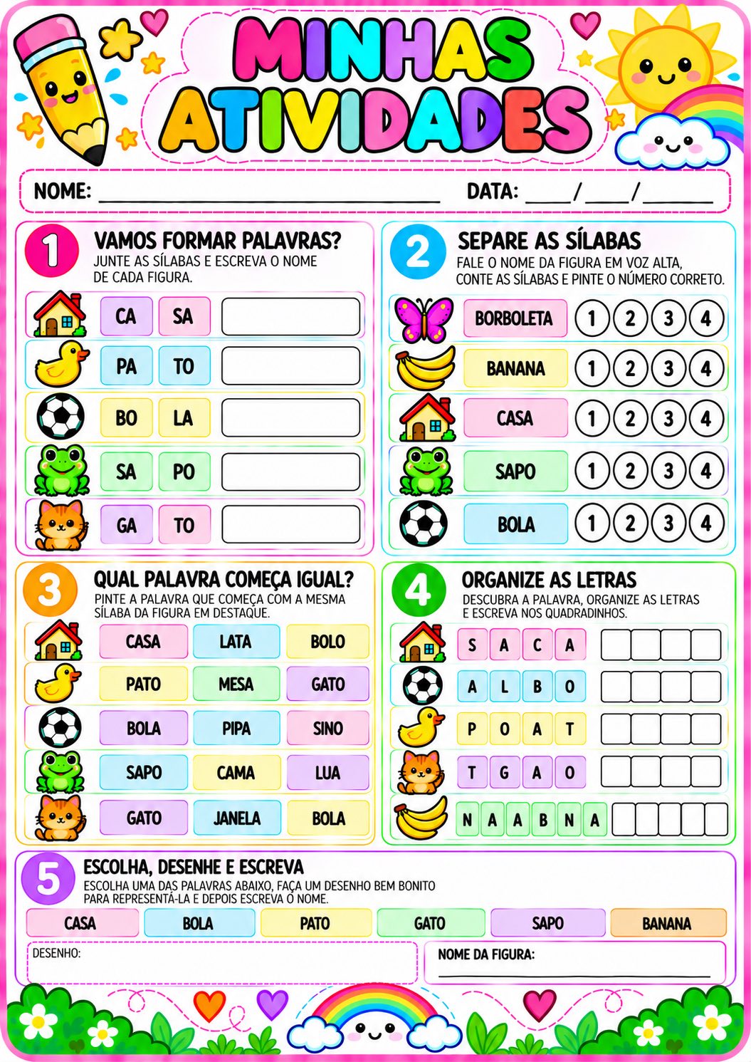 Imagem da galeria 1 de Atividades de Alfabetização para Educação Infantil e 1º Ano