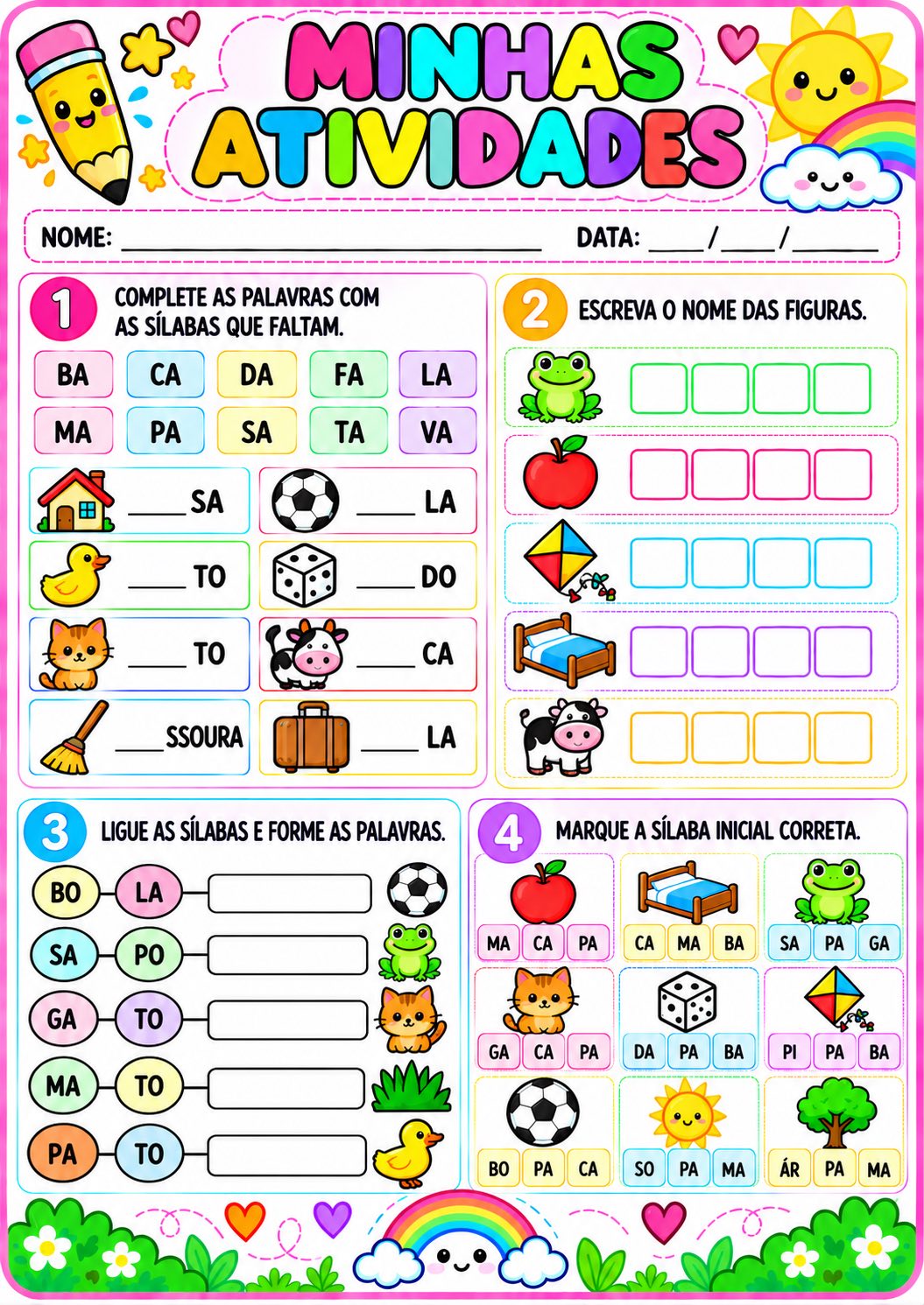 Imagem da galeria 3 de Atividades de Alfabetização para Educação Infantil e 1º Ano