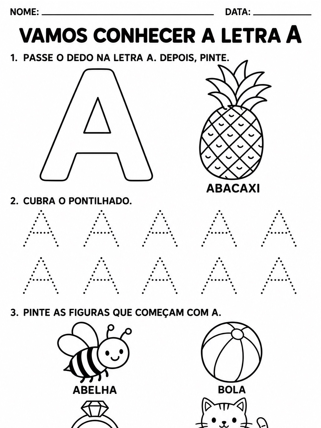 Imagem da galeria 1 de Atividades com Vogais para Educação Infantil – 4 e 5 Anos