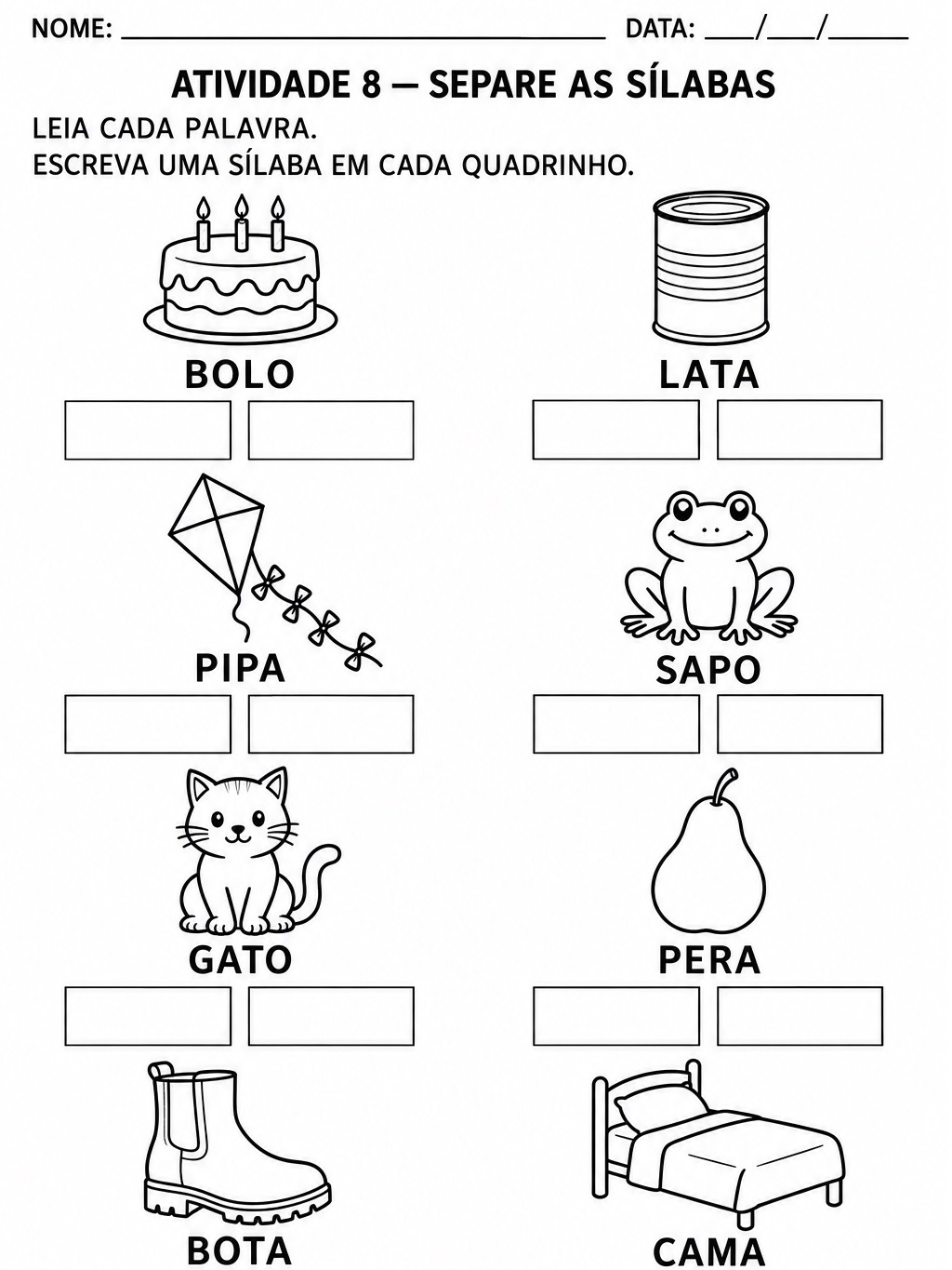 Imagem da galeria 3 de Sílabas Simples: Alfabetização 1º Ano — Kit 4