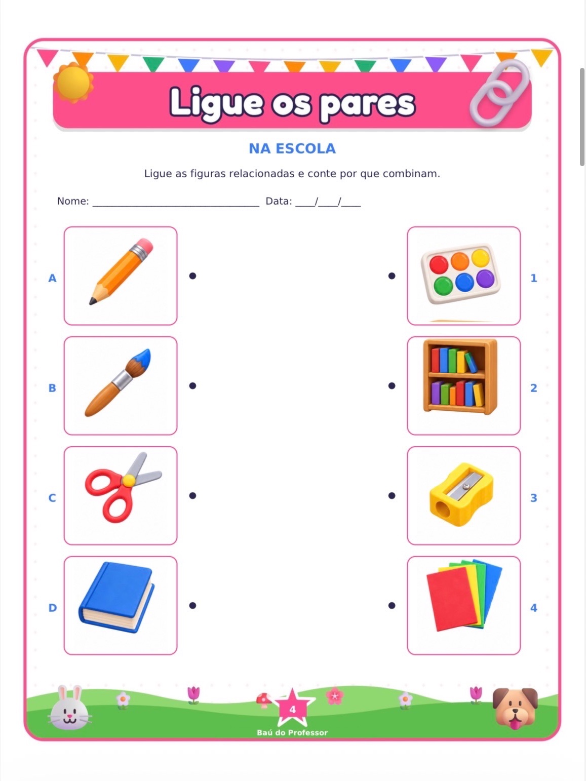 Imagem da galeria 1 de Ligue os Pares para Imprimir — Kit de Associação de Imagens PDF