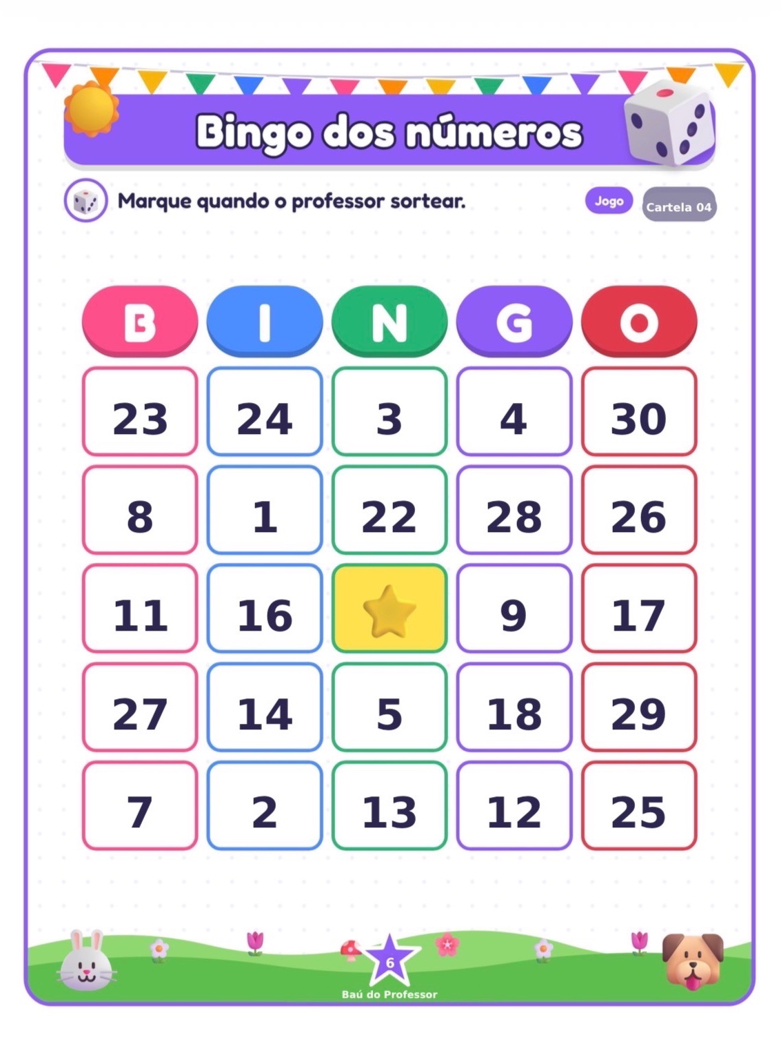 Imagem da galeria 2 de Bingo dos Números de 1 a 30 para Imprimir — 20 Cartelas PDF