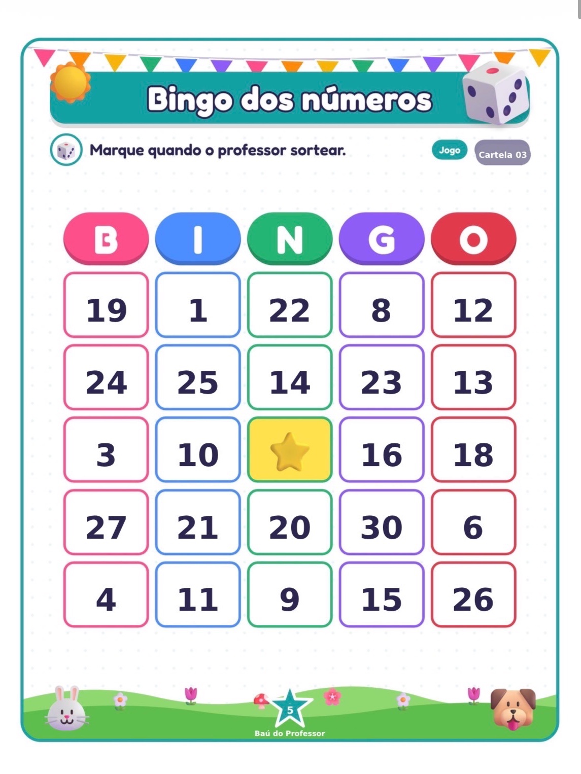 Imagem da galeria 3 de Bingo dos Números de 1 a 30 para Imprimir — 20 Cartelas PDF
