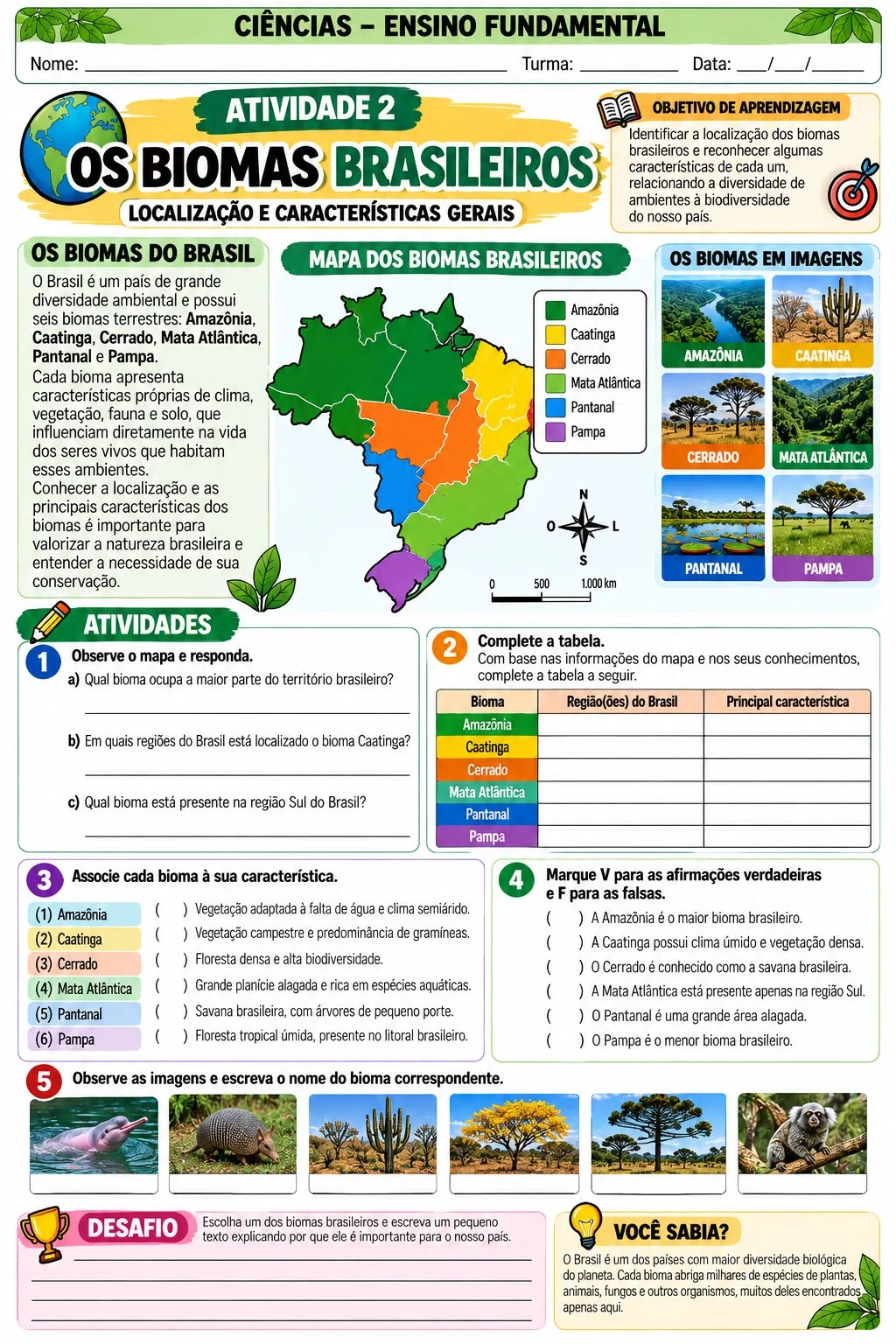 Capa de Biomas Brasileiros: Apostila de Ciências para Ensino Fundamental