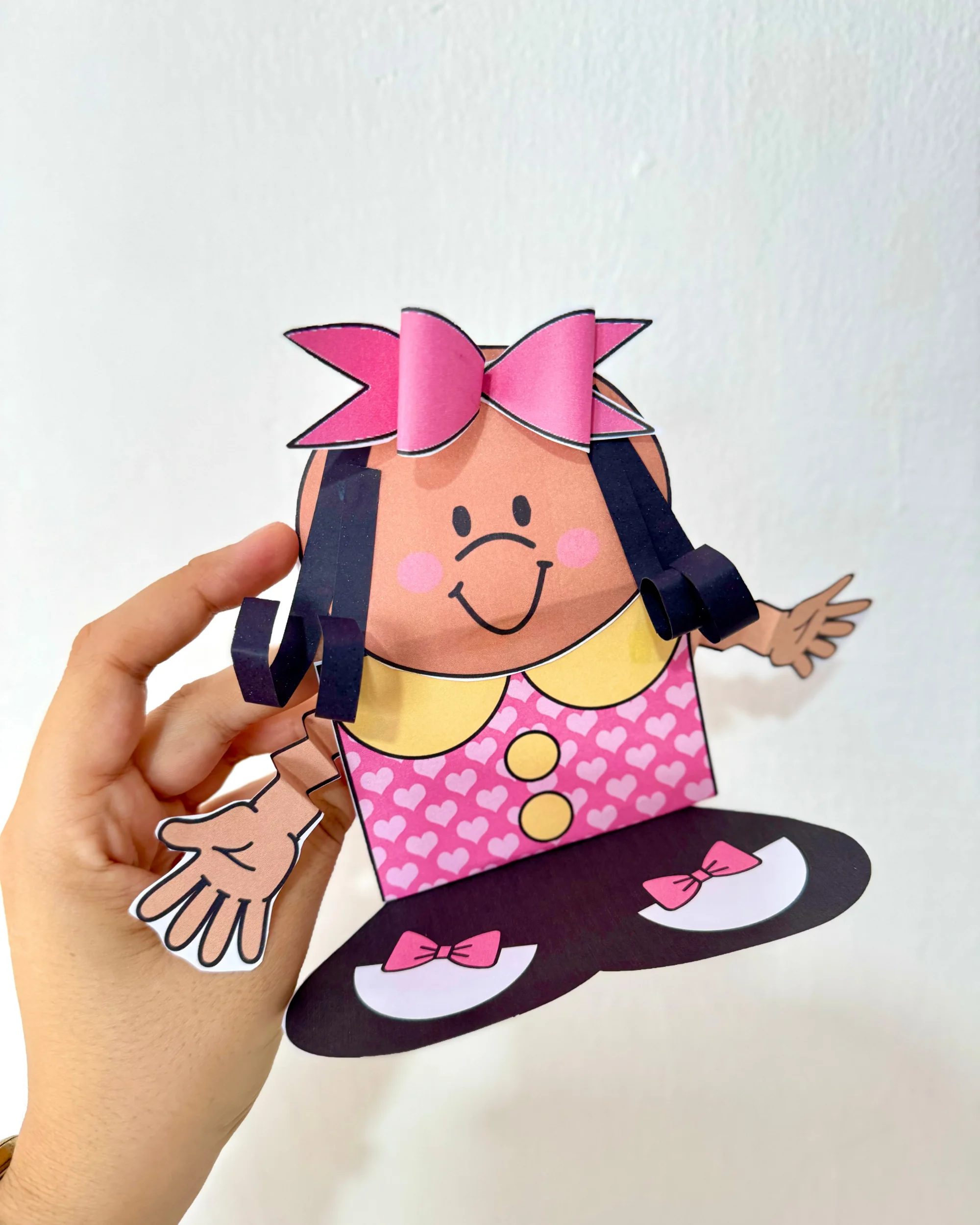 Capa de Atividade 3D Menina Bonita do Laço de Fita para Educação Infantil e Anos Iniciais