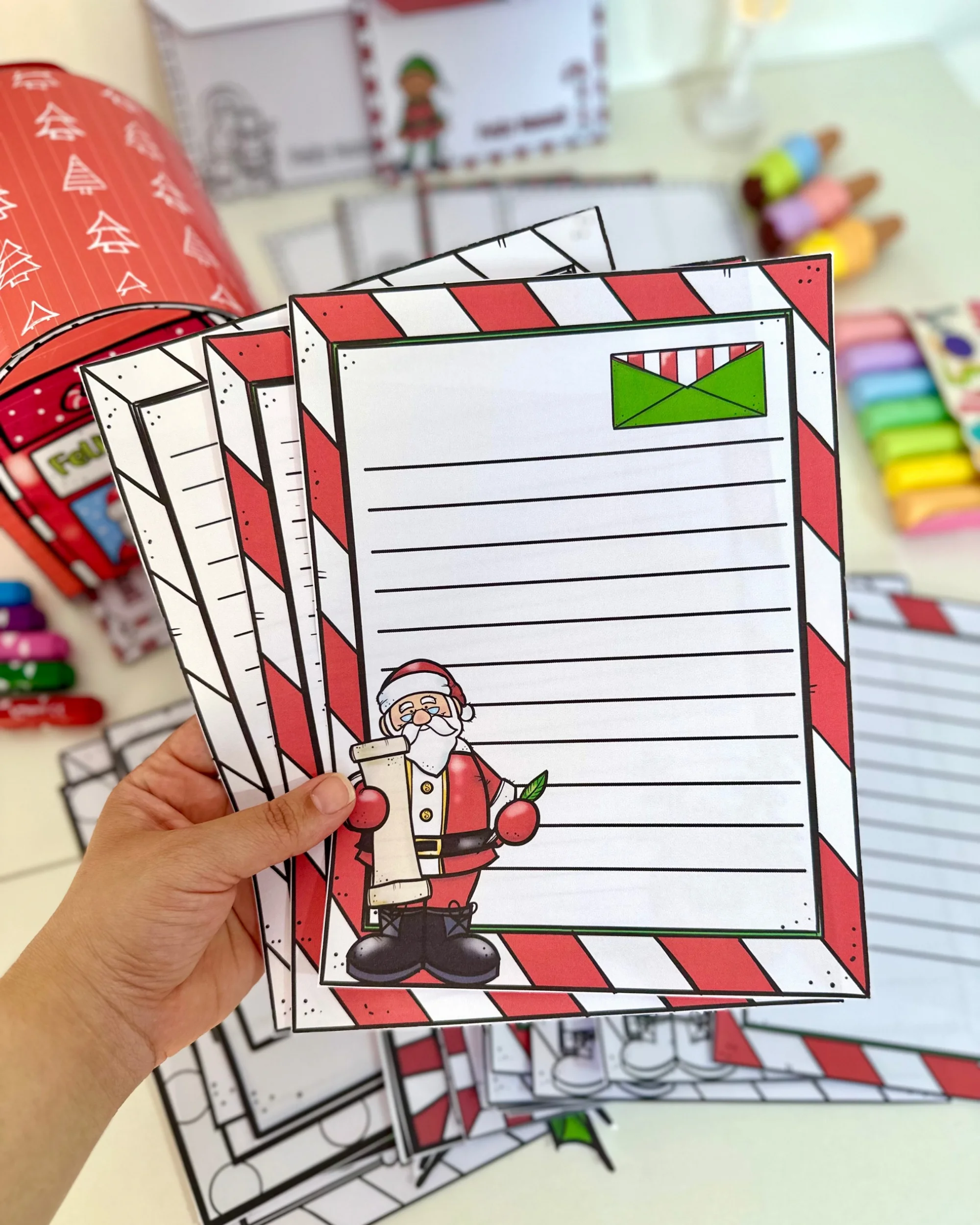 Imagem da galeria 2 de Cartinhas de Natal para Imprimir: Kit com Envelopes e Caixa de Correio