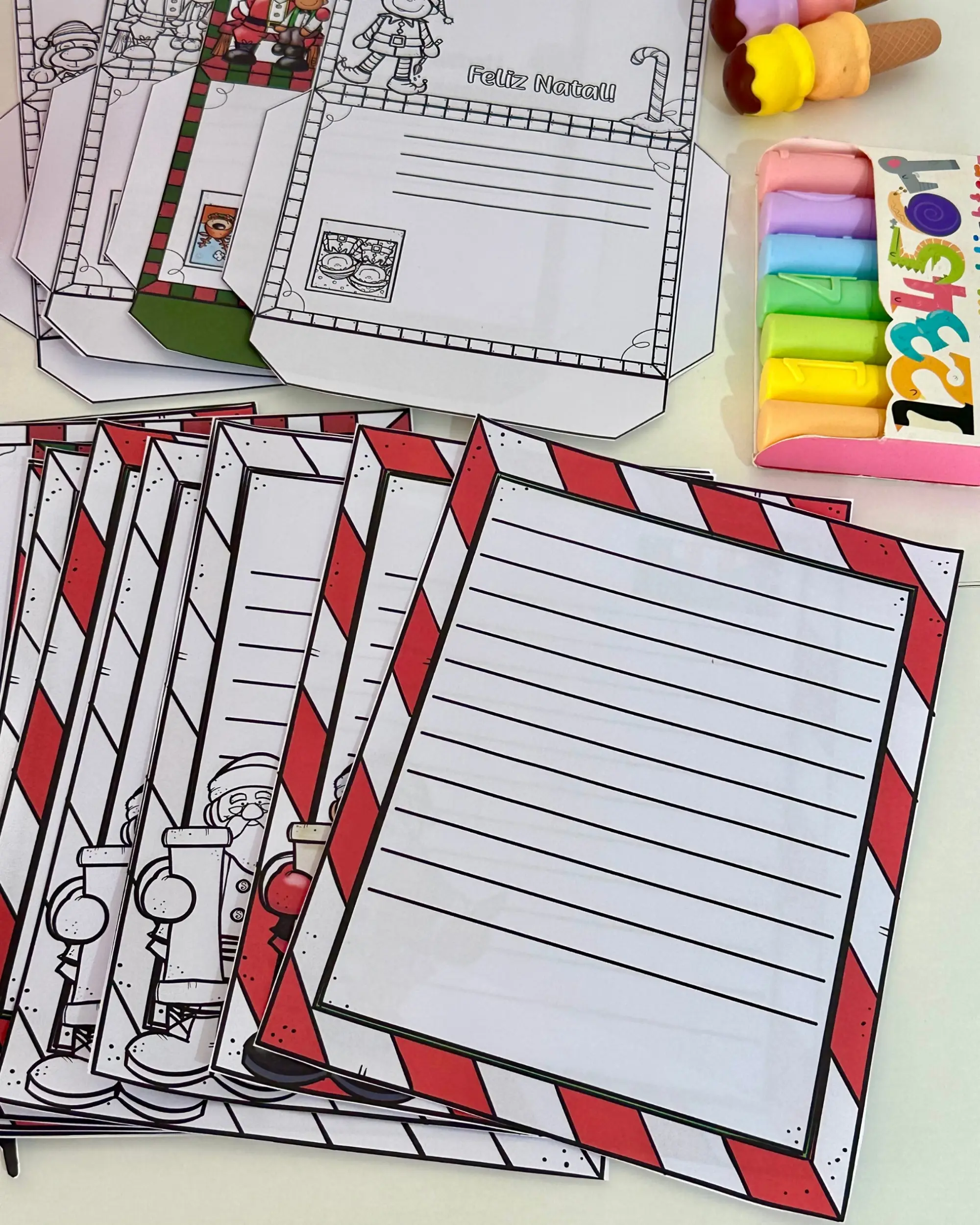 Imagem da galeria 3 de Cartinhas de Natal para Imprimir: Kit com Envelopes e Caixa de Correio