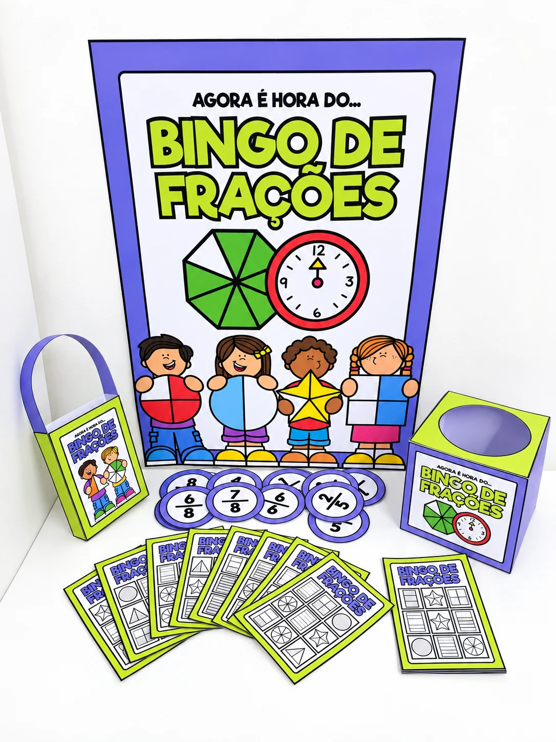 Capa de Bingo de Frações | Jogo de Matemática para Ensino Fundamental