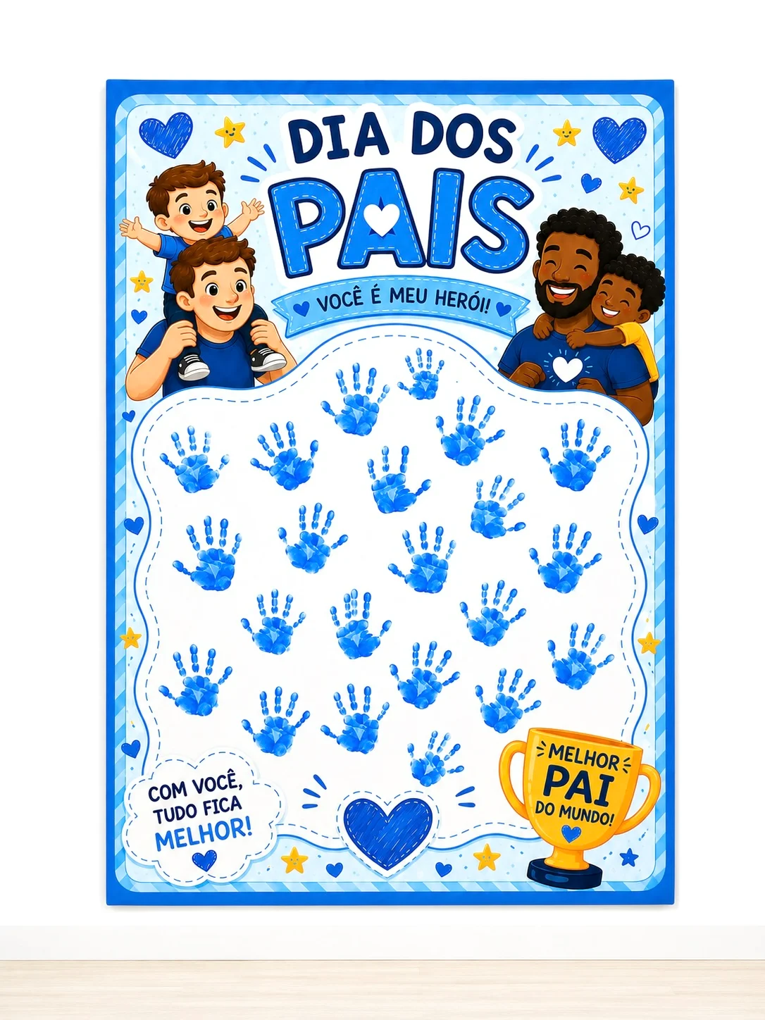 Capa de Cartaz Colaborativo Dia dos Pais – PDF para Imprimir