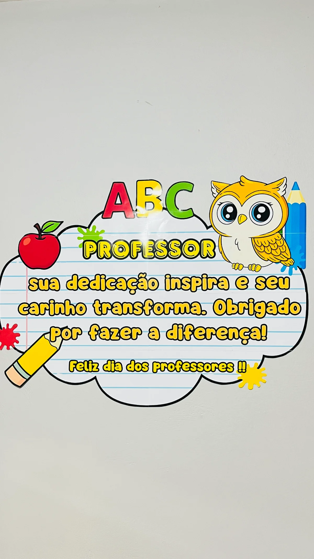 Capa de Painel Dia dos Professores ABC – PDF para Imprimir