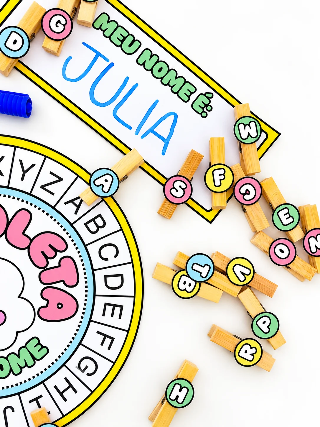 Imagem da galeria 1 de Roleta Esse É Meu Nome – Atividade para Reconhecer as Letras