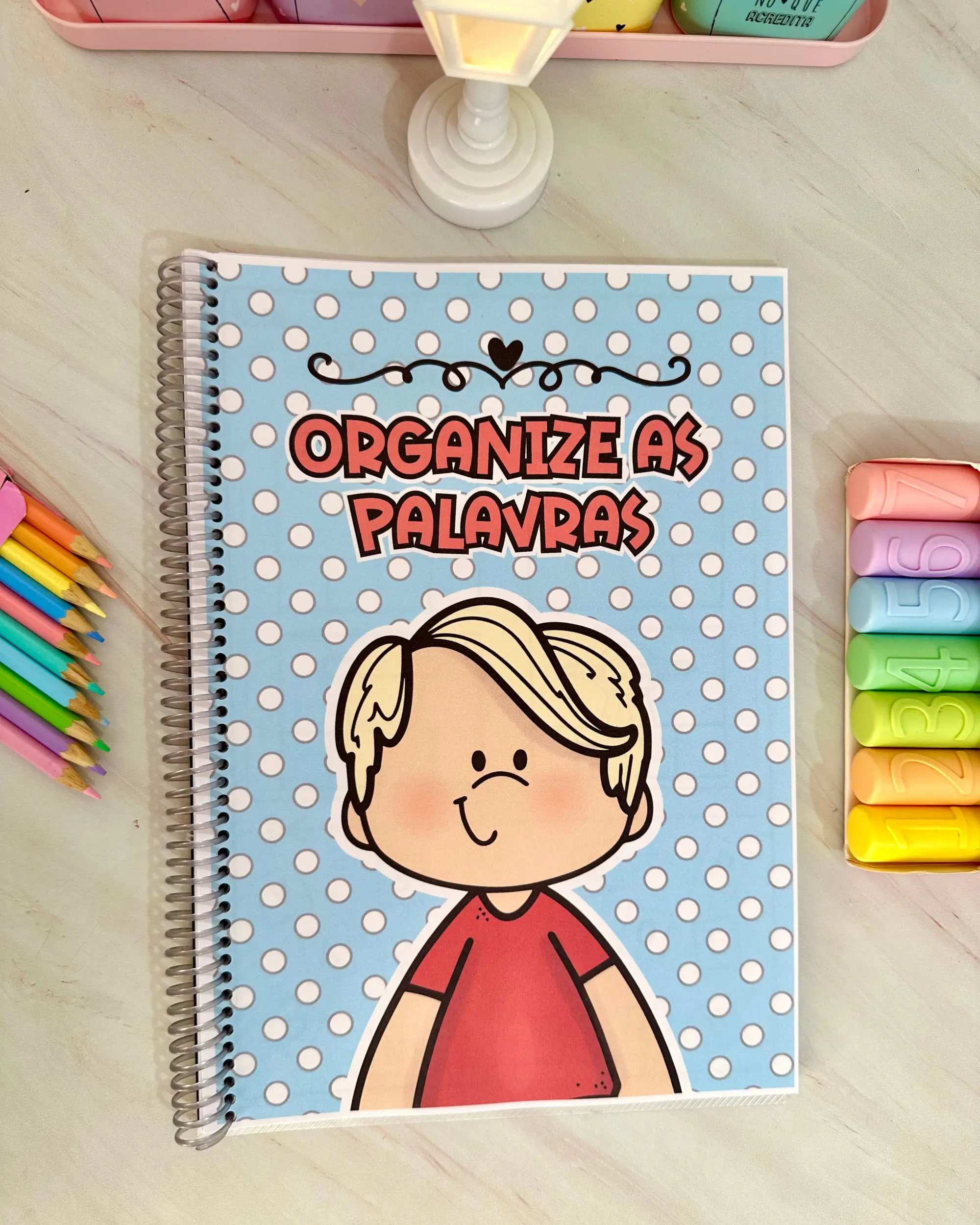 Capa de Apostila Organizando Palavras – PDF para Imprimir