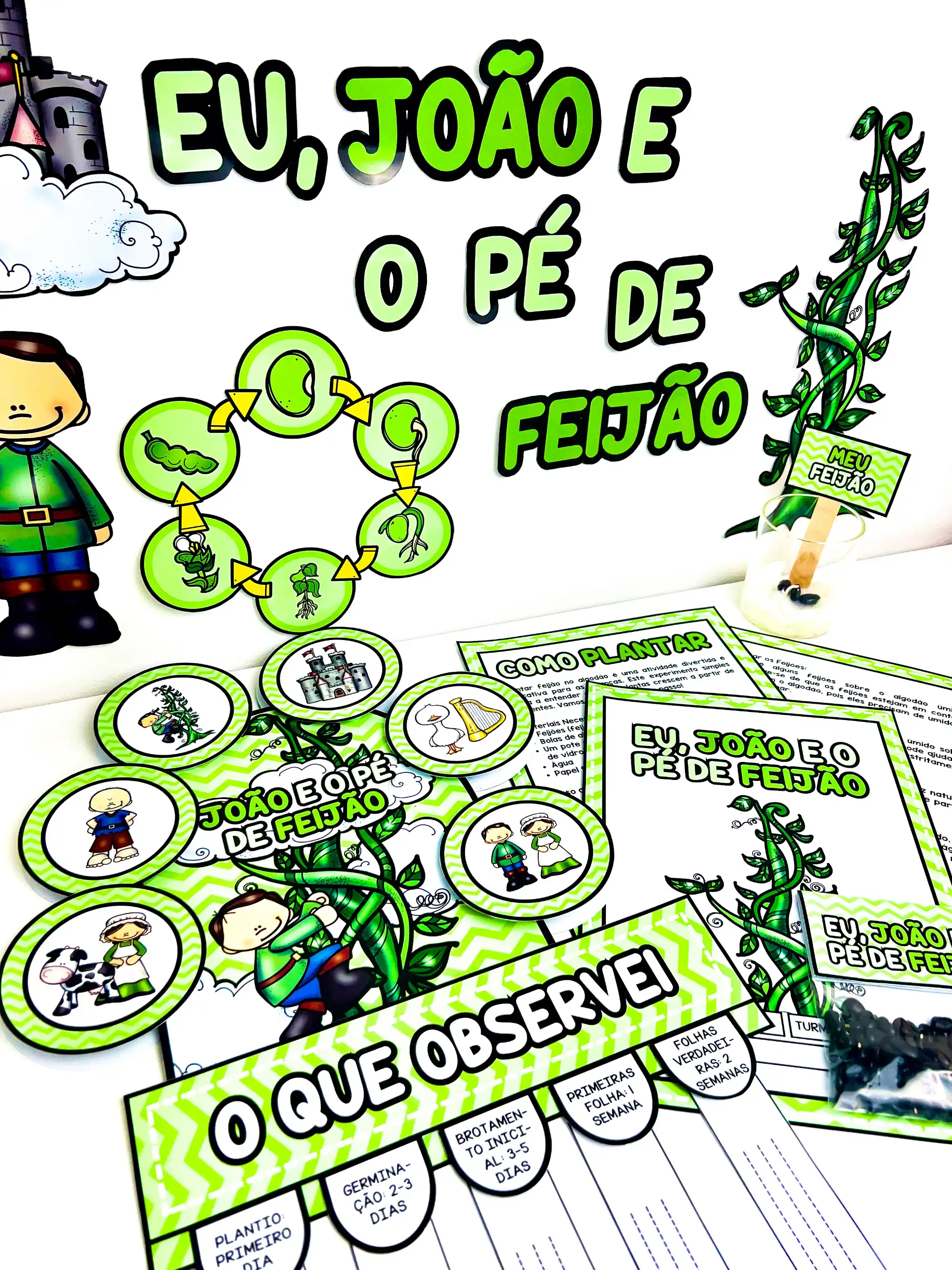 Capa de Sequência Didática João e o Pé de Feijão com Germinação