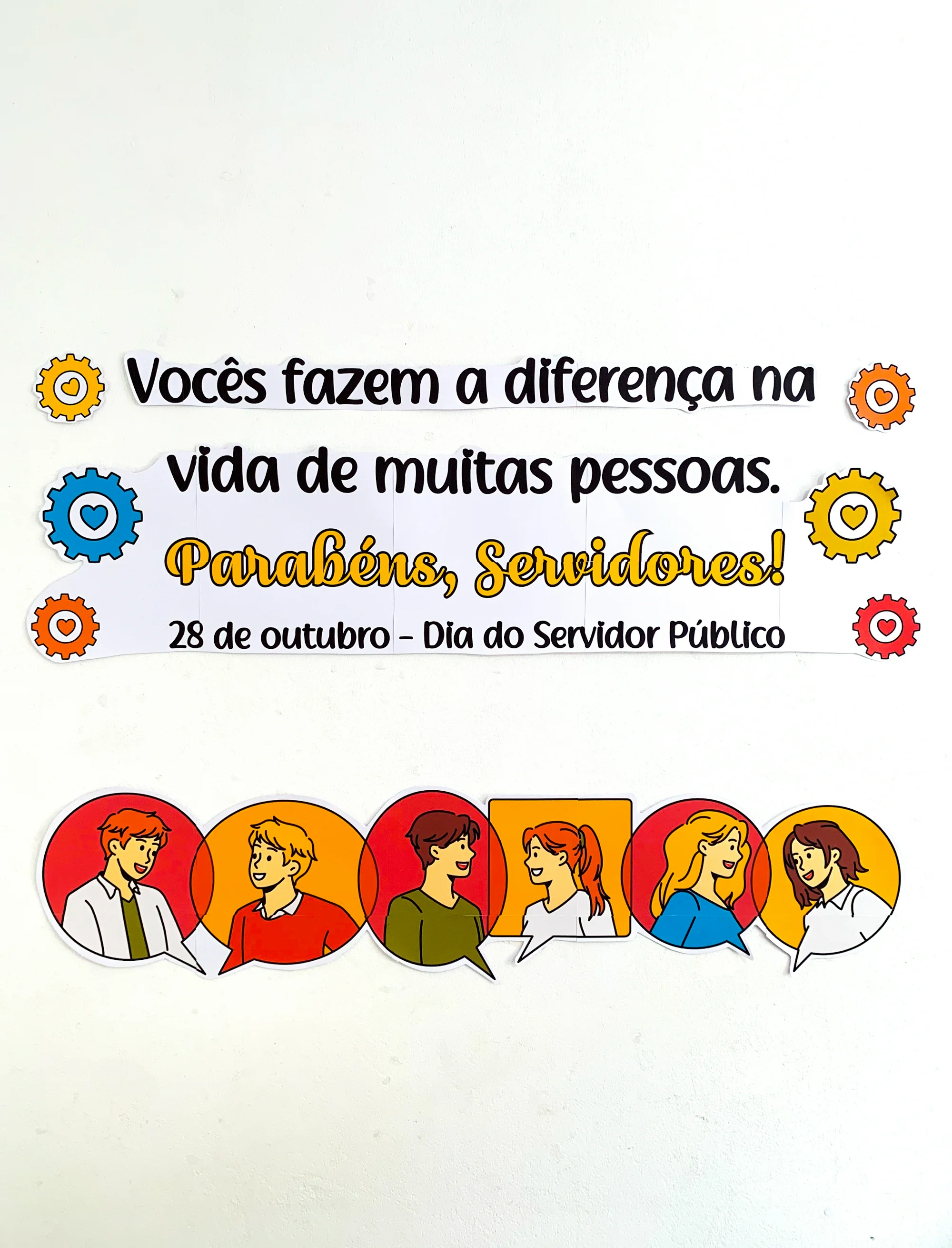 Painel Dia do Servidor Público para Educação Infantil e Ensino Fundamental