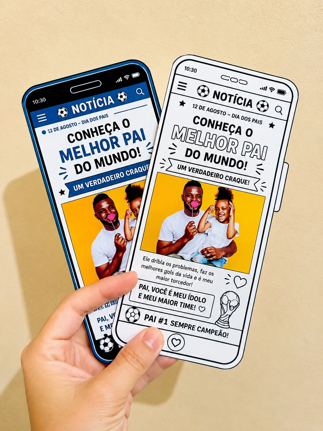 Capa de Cartão Dia dos Pais – Tema Copa do Mundo