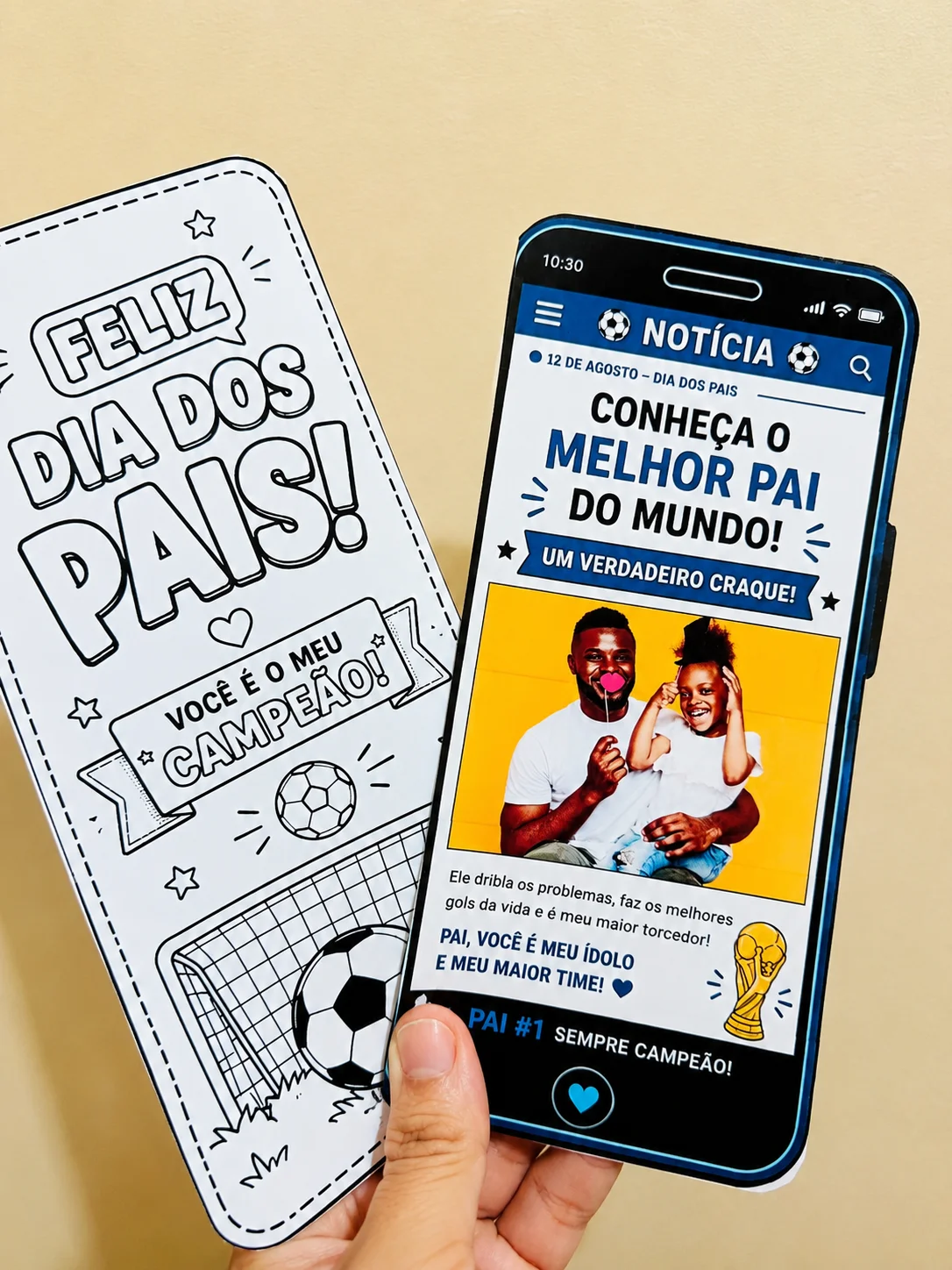 Imagem da galeria 1 de Cartão Dia dos Pais – Tema Copa do Mundo