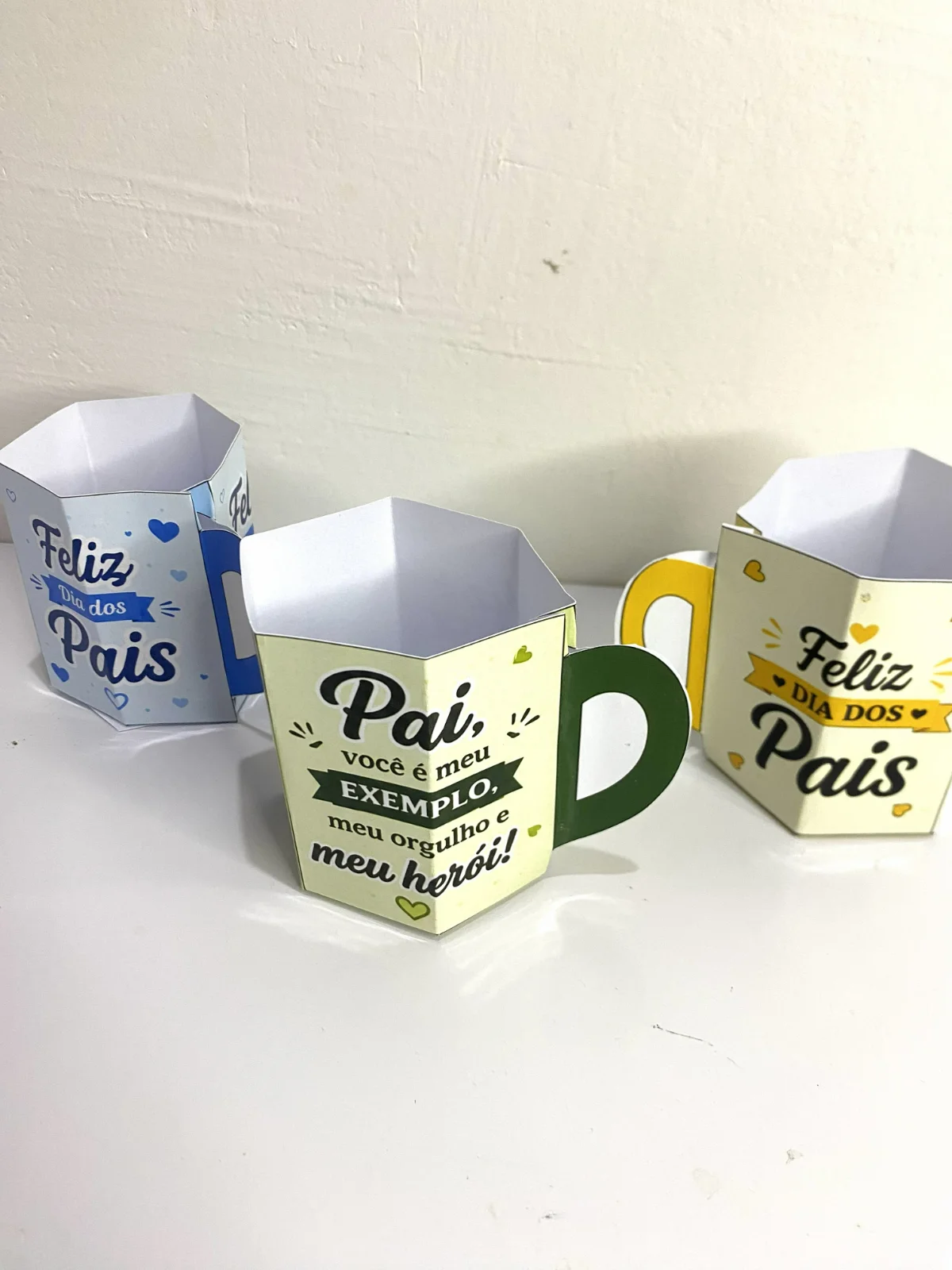 Imagem da galeria 3 de Canecas de Papel – Dia dos Pais – PDF para Imprimir