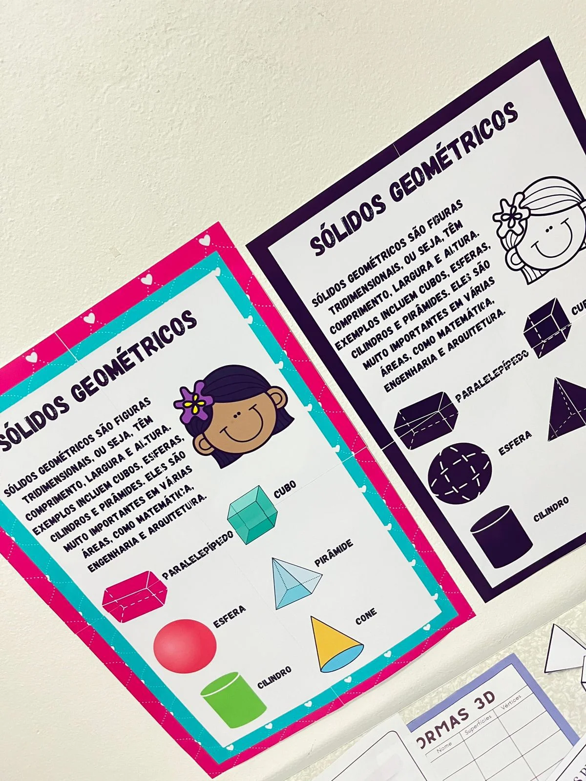 Imagem da galeria 2 de Arquivo Pedagógico de Sólidos Geométricos – Cartaz + Figuras para Montar + Atividades