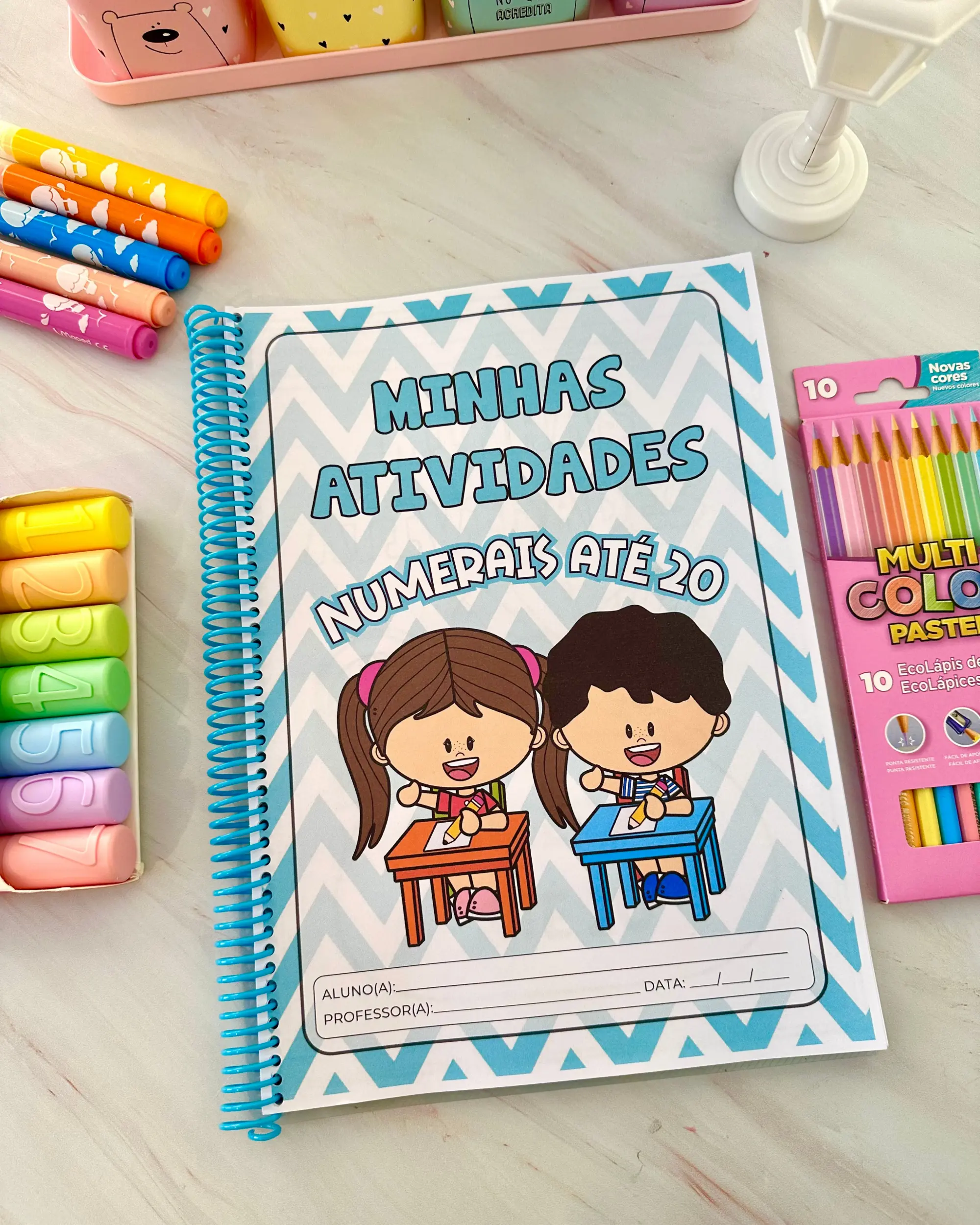 Capa de Apostila Números de 1 a 20 – Atividades de Matemática para Educação Infantil