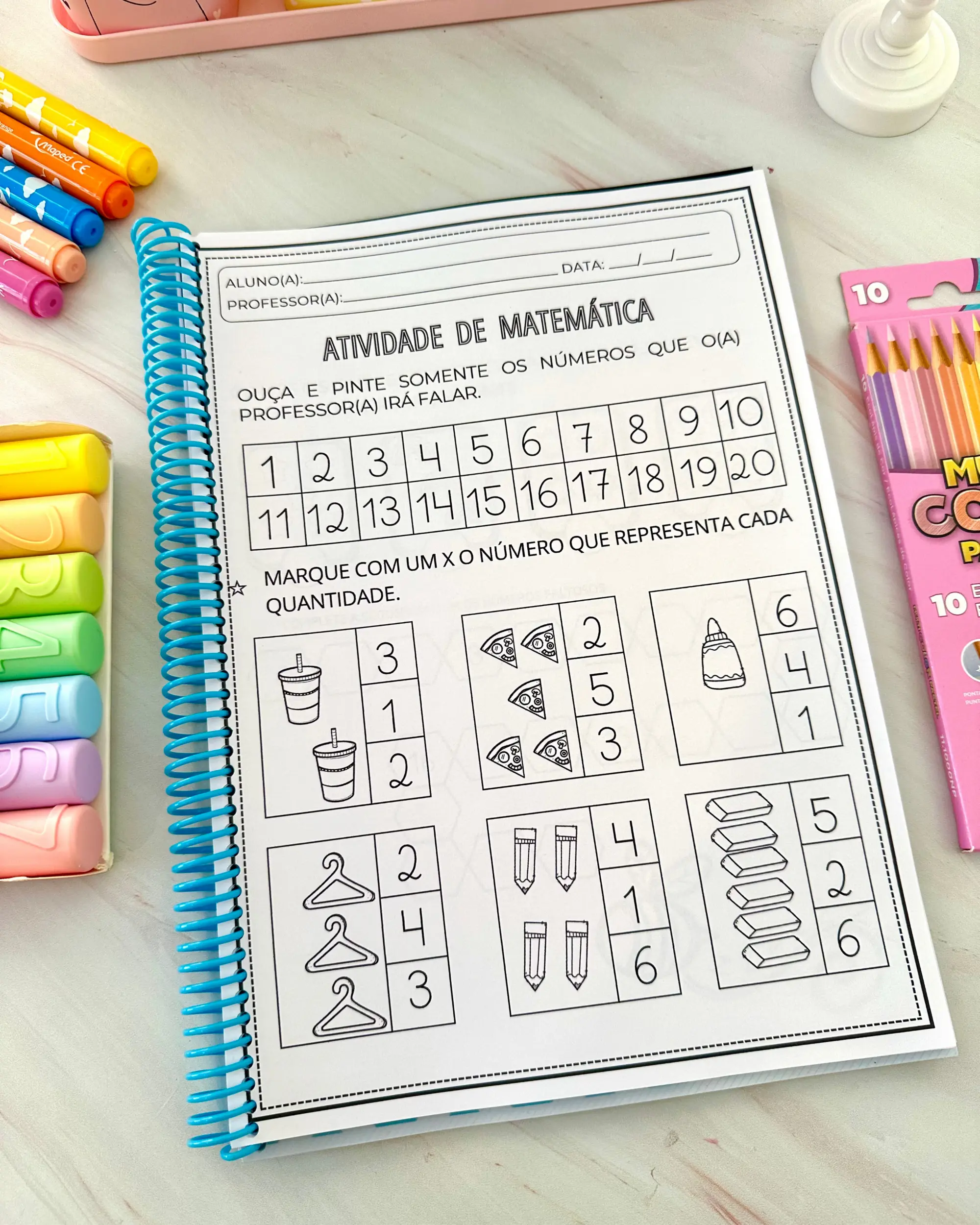 Imagem da galeria 2 de Apostila Números de 1 a 20 – Atividades de Matemática para Educação Infantil