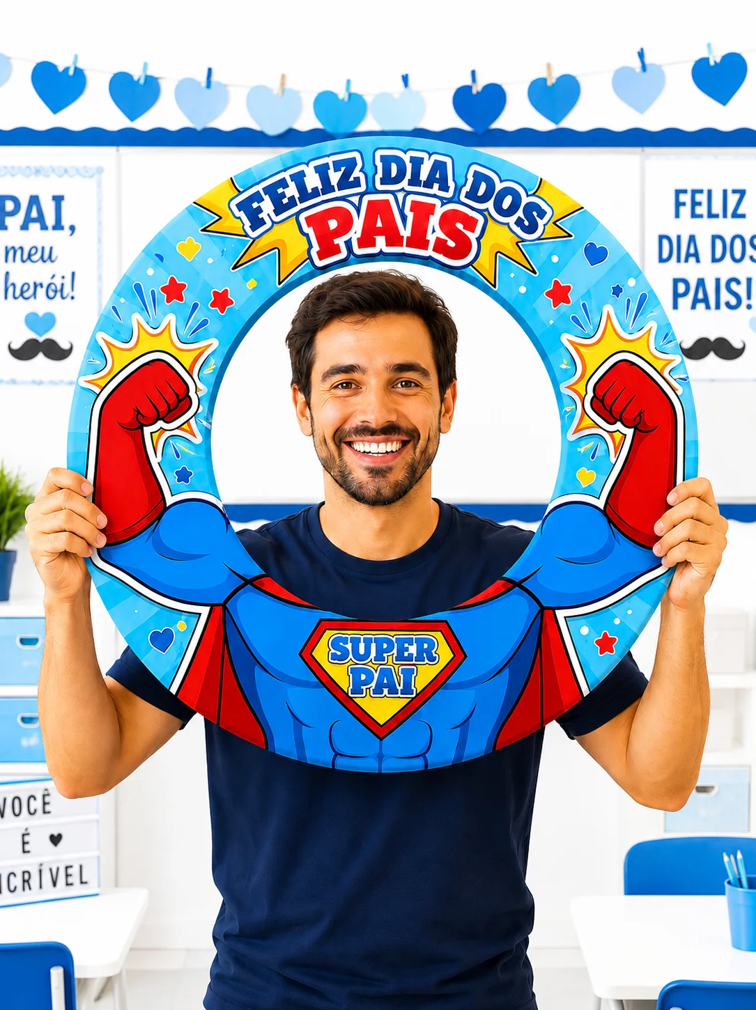 Capa de Bambolê Super Pai – Atividades para Imprimir