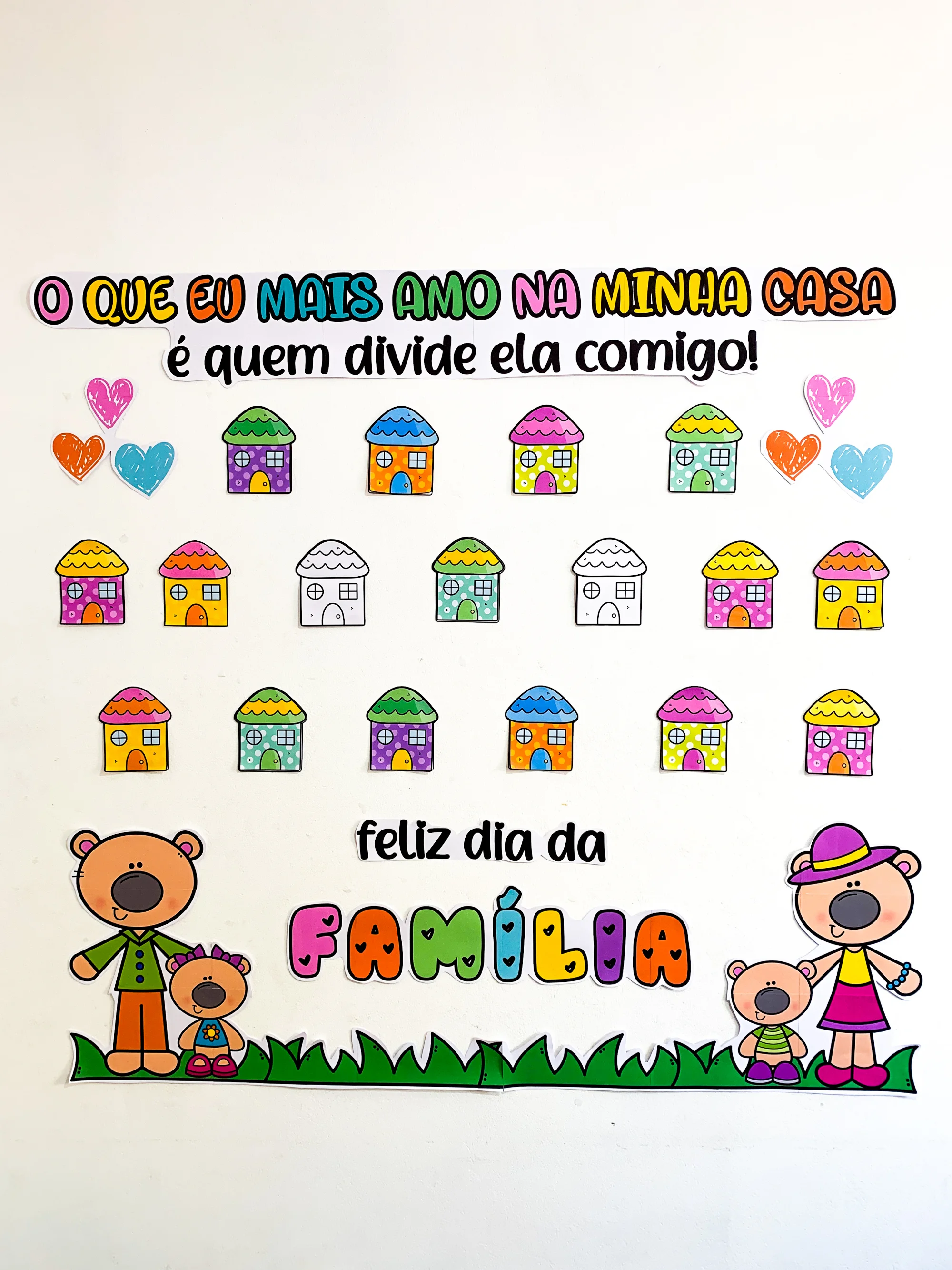 Capa de Painel Dia Nacional da Família para Educação Infantil e Anos Iniciais